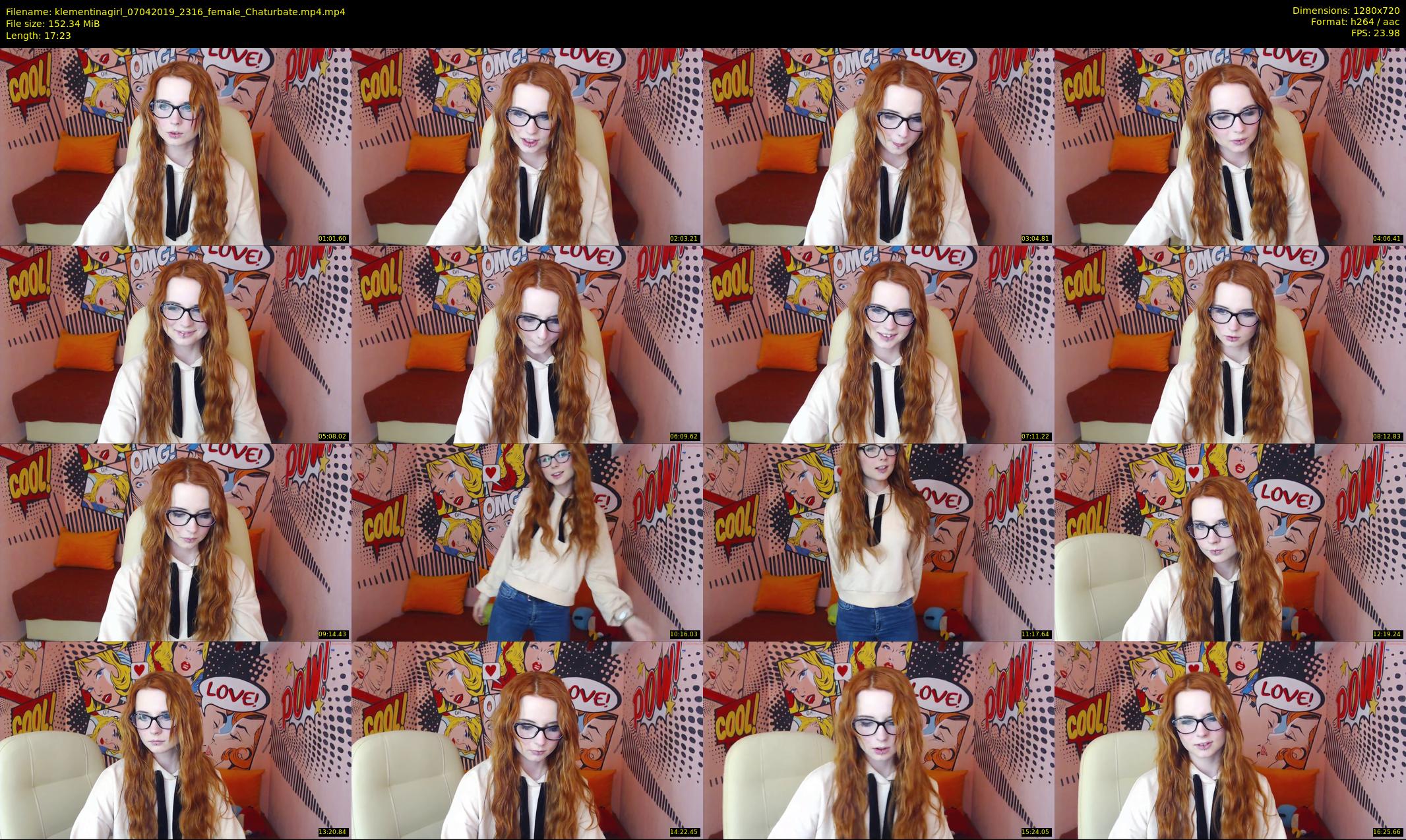 klementinagirl — 18 minute Chaturbate female cam show recording, 720p, Apr 7, 2019