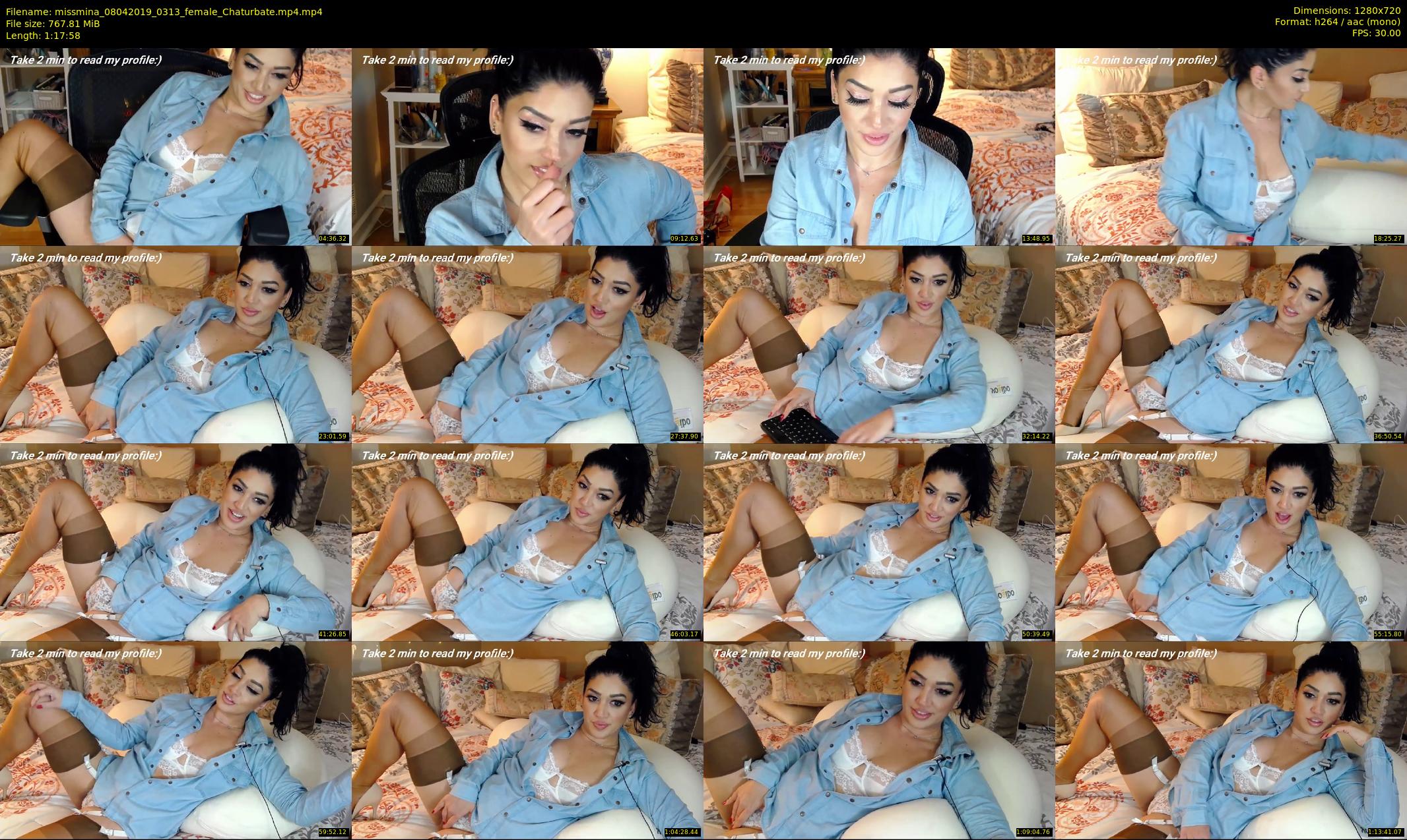 missmina — 78 minute Chaturbate female cam show recording, 720p, Apr 8, 2019
