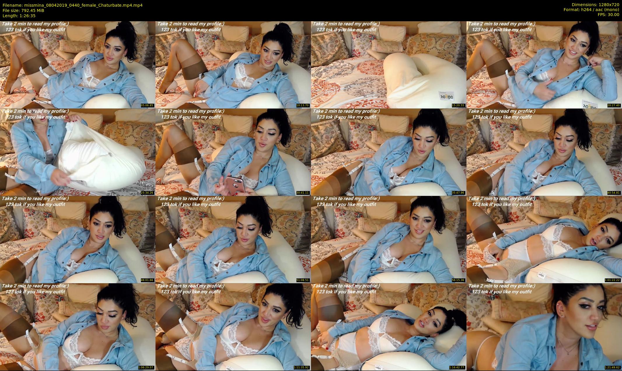 missmina — 87 minute Chaturbate female cam show recording, 720p, Apr 8, 2019