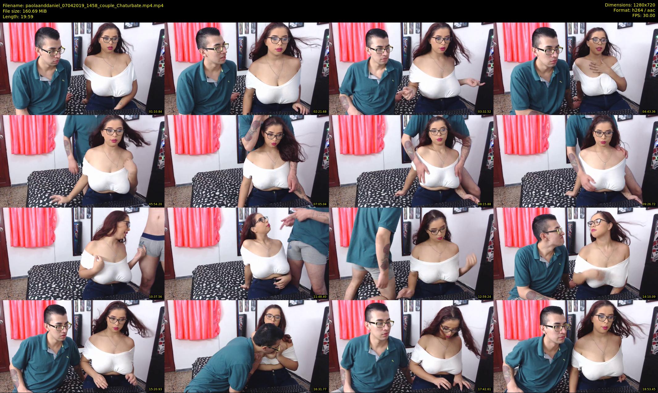 paolaanddaniel — 20 minute Chaturbate couple cam show recording, 720p, Apr 7, 2019