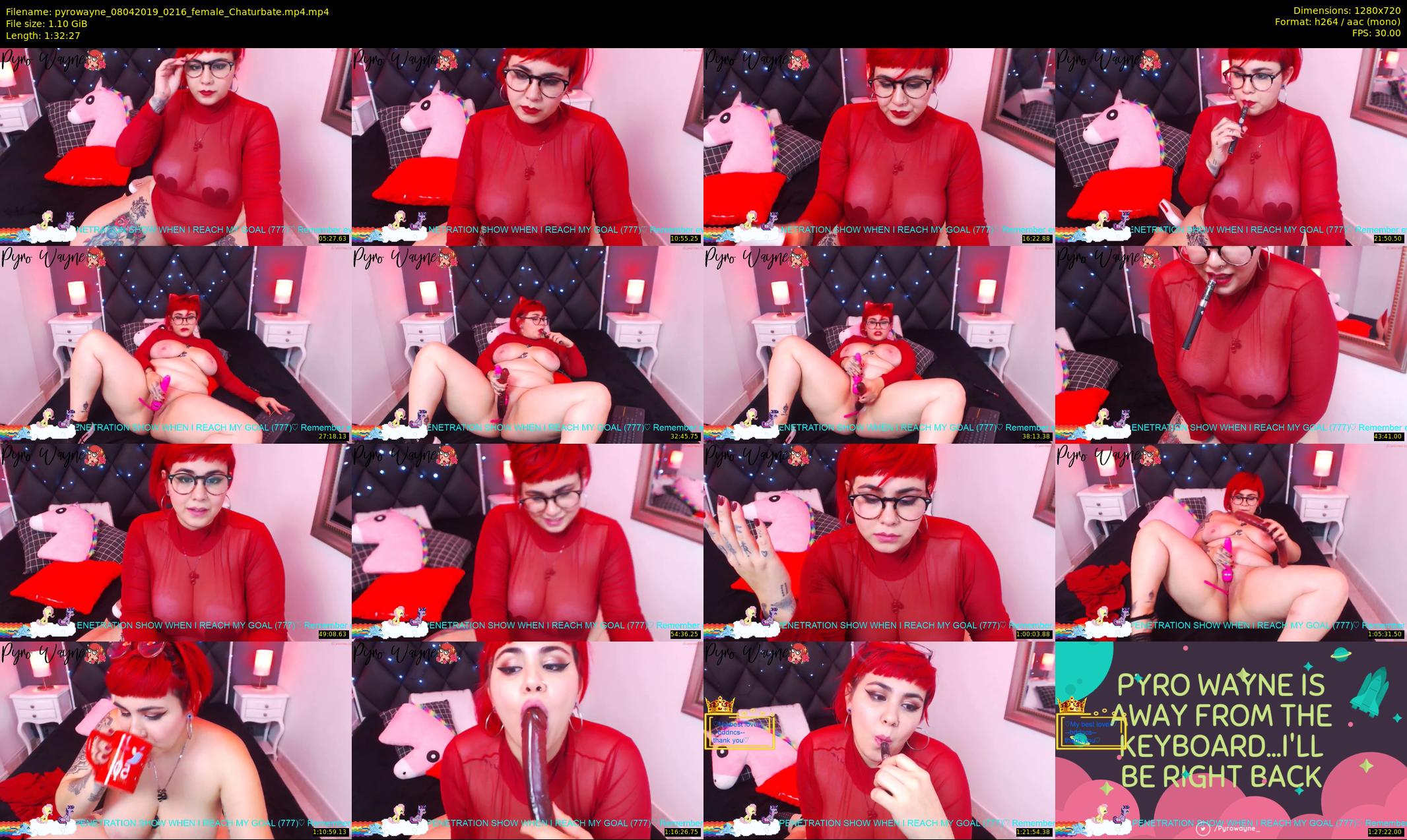 pyrowayne — 93 minute Chaturbate female cam show recording, 720p, Apr 8, 2019