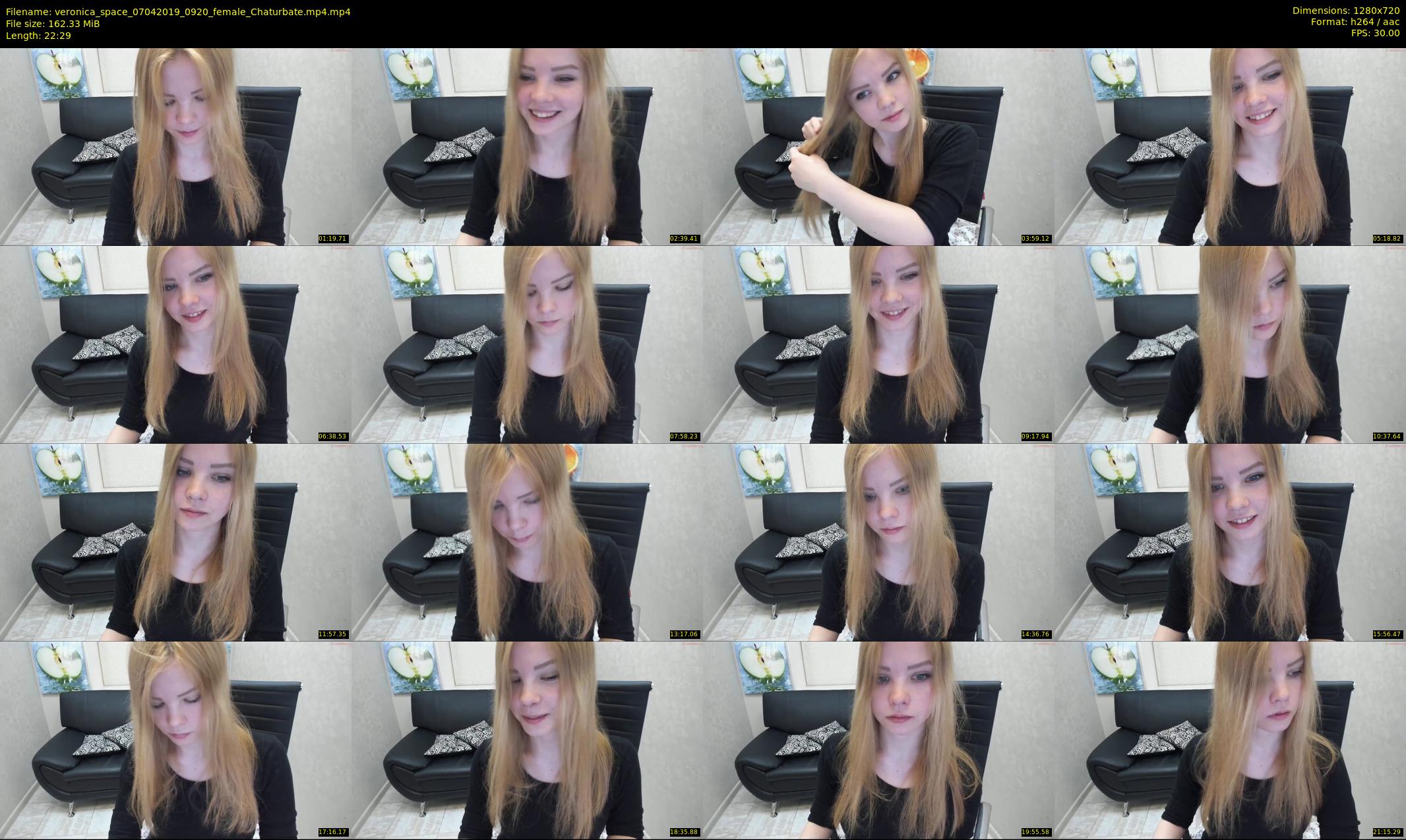 veronica_space — 23 minute Chaturbate female cam show recording, 720p, Apr 7, 2019