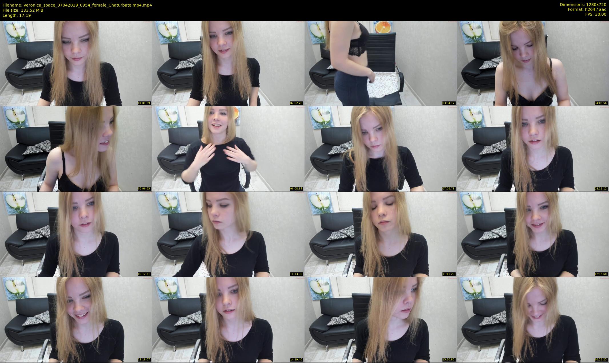 veronica_space — 18 minute Chaturbate female cam show recording, 720p, Apr 7, 2019