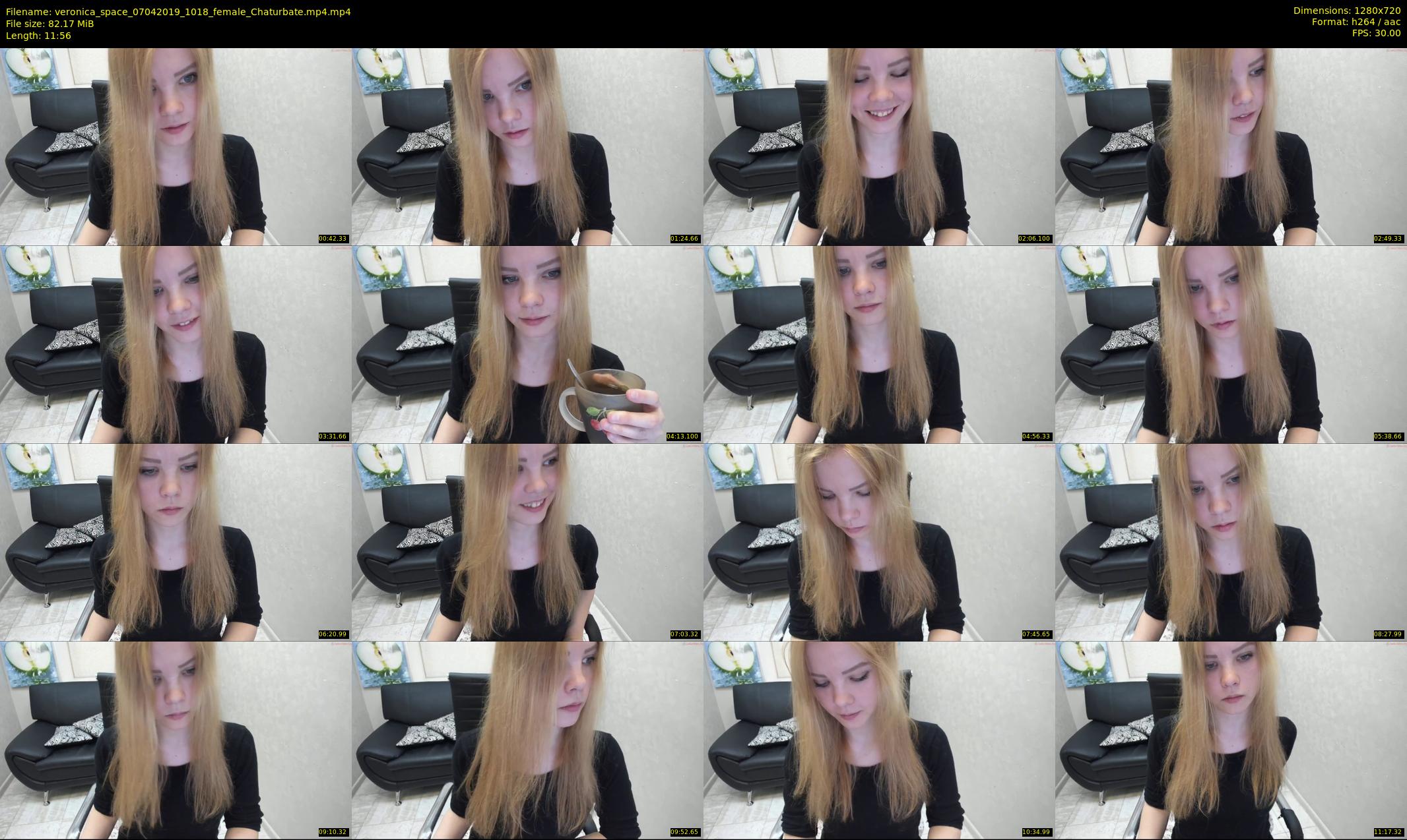 veronica_space — 12 minute Chaturbate female cam show recording, 720p, Apr 7, 2019