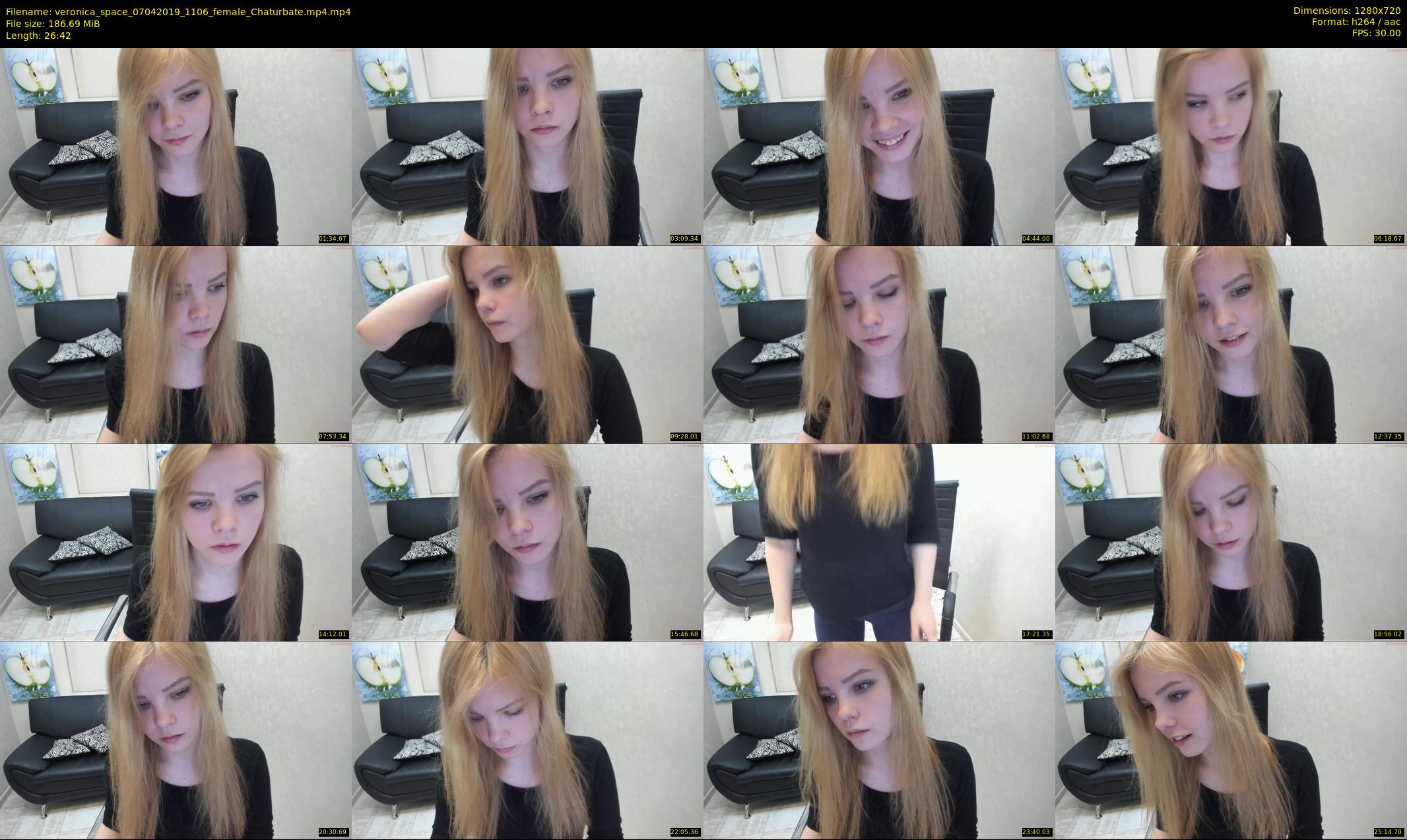 veronica_space — 27 minute Chaturbate female cam show recording, 720p, Apr 7, 2019