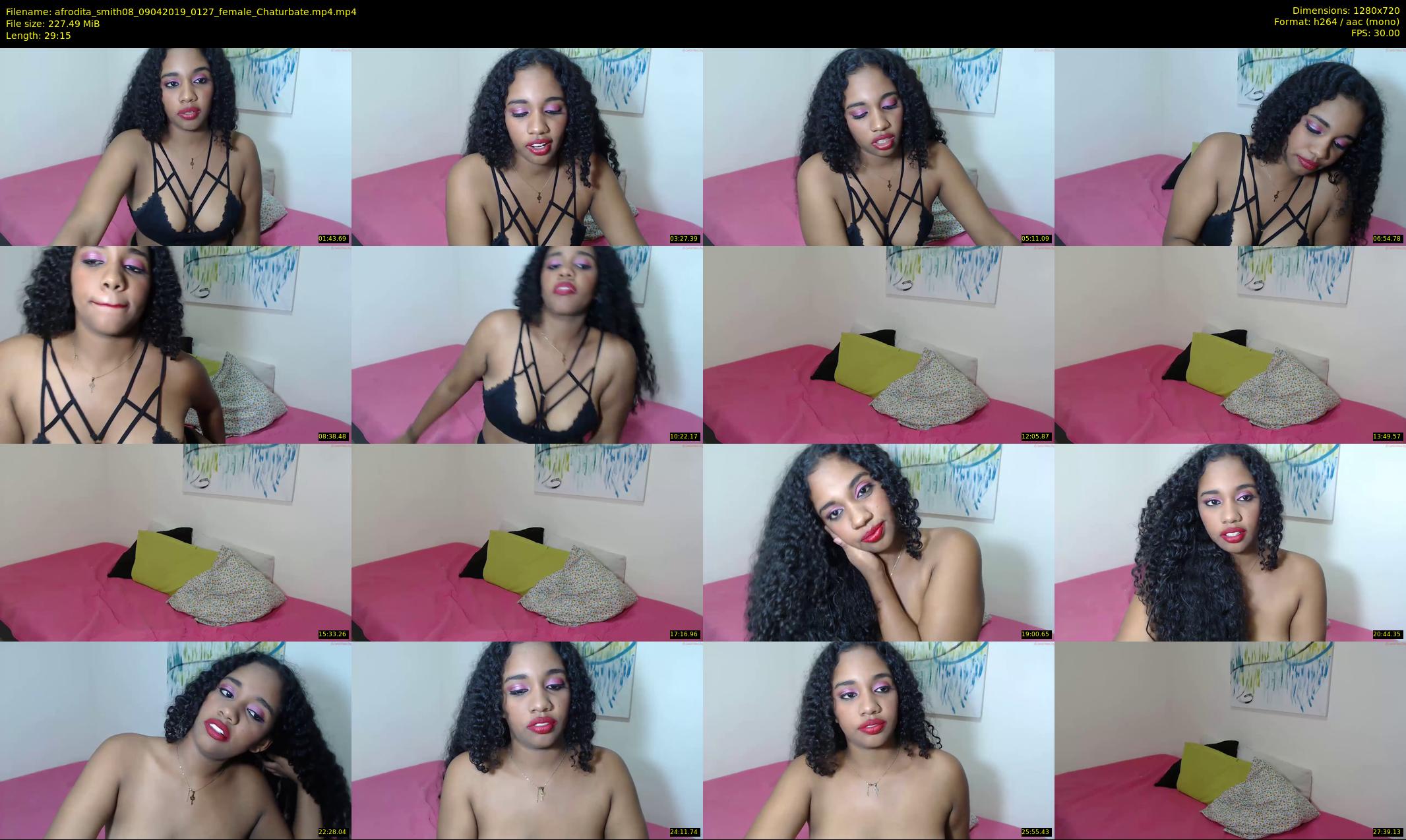 afrodita_smith08 — 30 minute Chaturbate female cam show recording, 720p, Apr 9, 2019