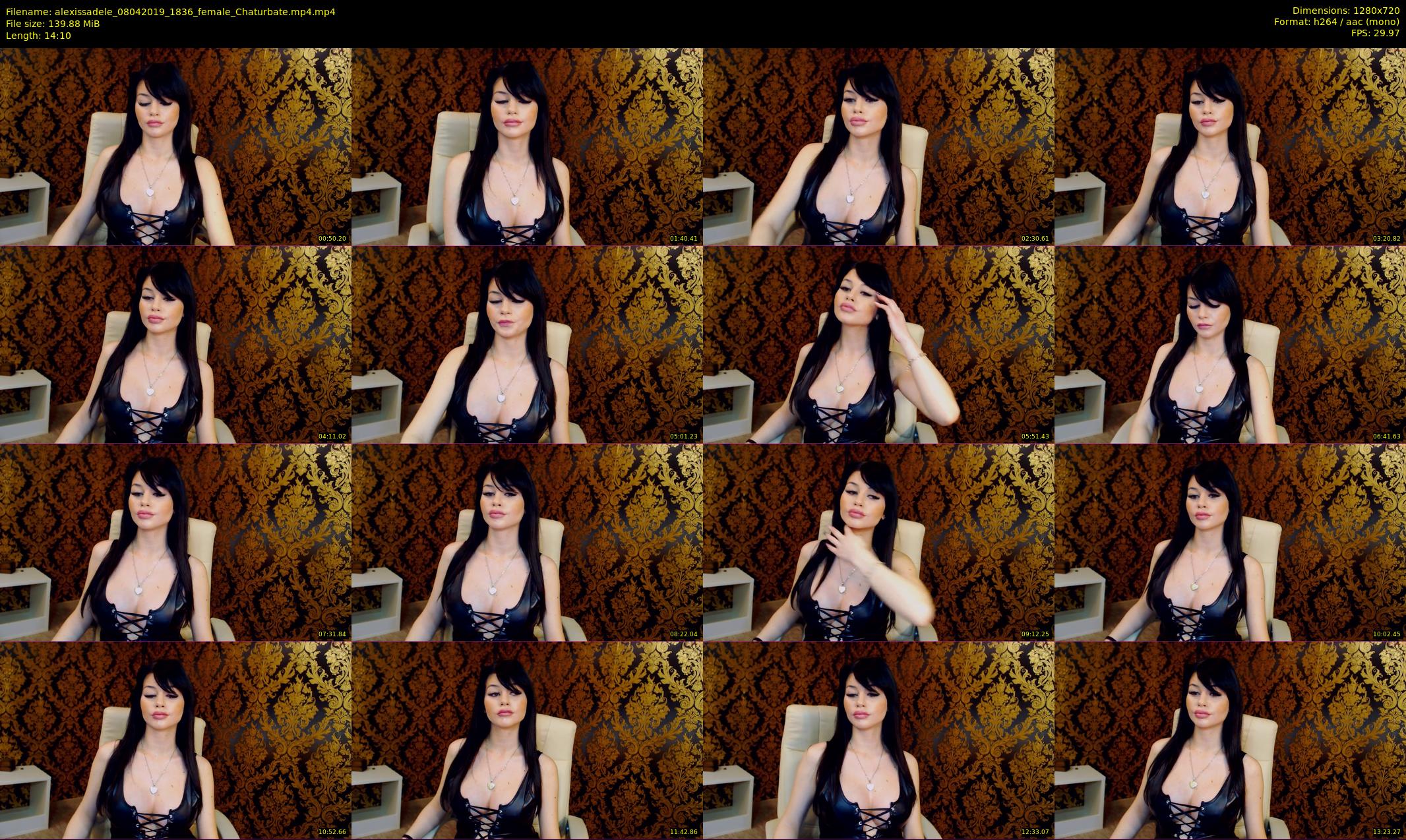 alexissadele — 15 minute Chaturbate female cam show recording, 720p, Apr 8, 2019