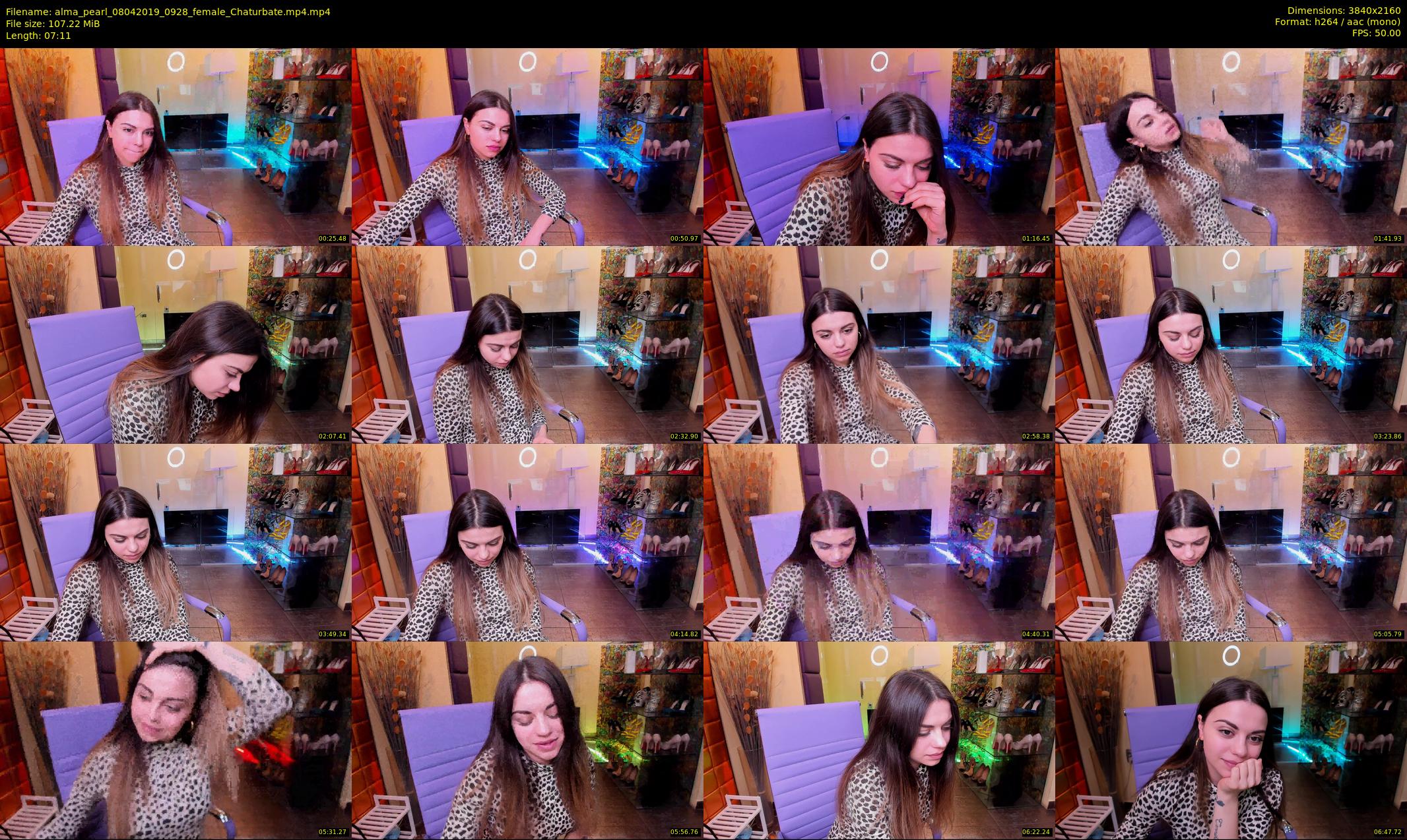 alma_pearl — 8 minute Chaturbate female cam show recording, 4K, Apr 8, 2019