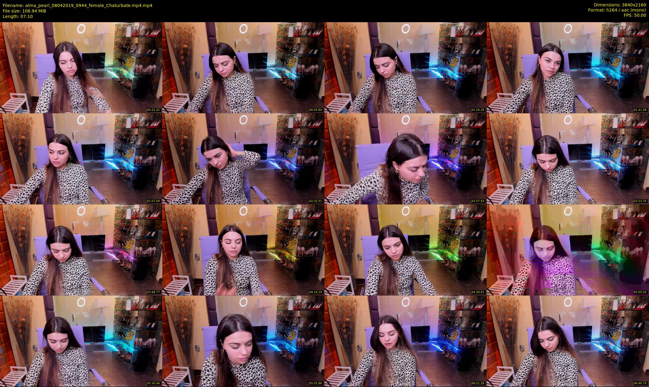 alma_pearl — 8 minute Chaturbate female cam show recording, 4K, Apr 8, 2019