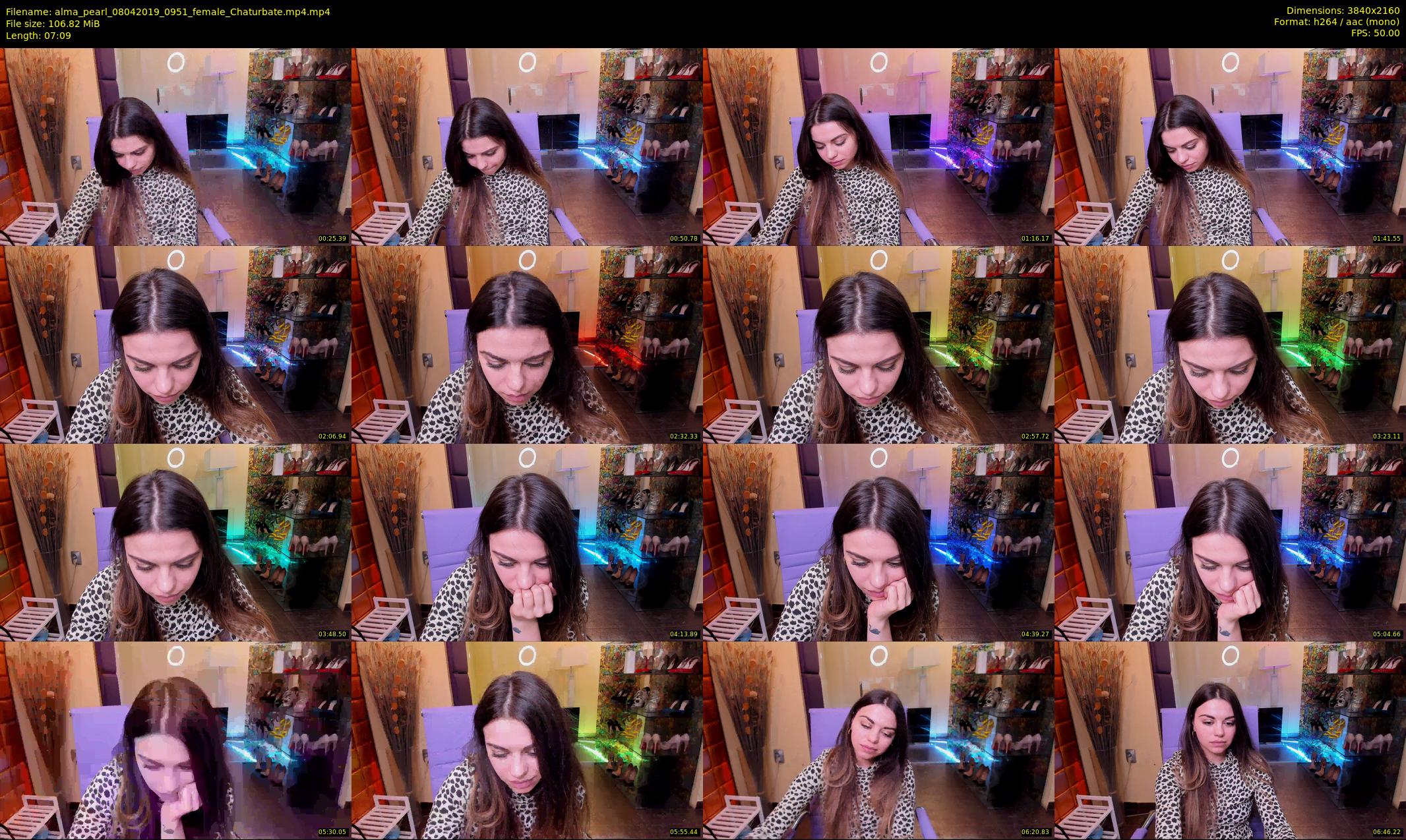 alma_pearl — 8 minute Chaturbate female cam show recording, 4K, Apr 8, 2019