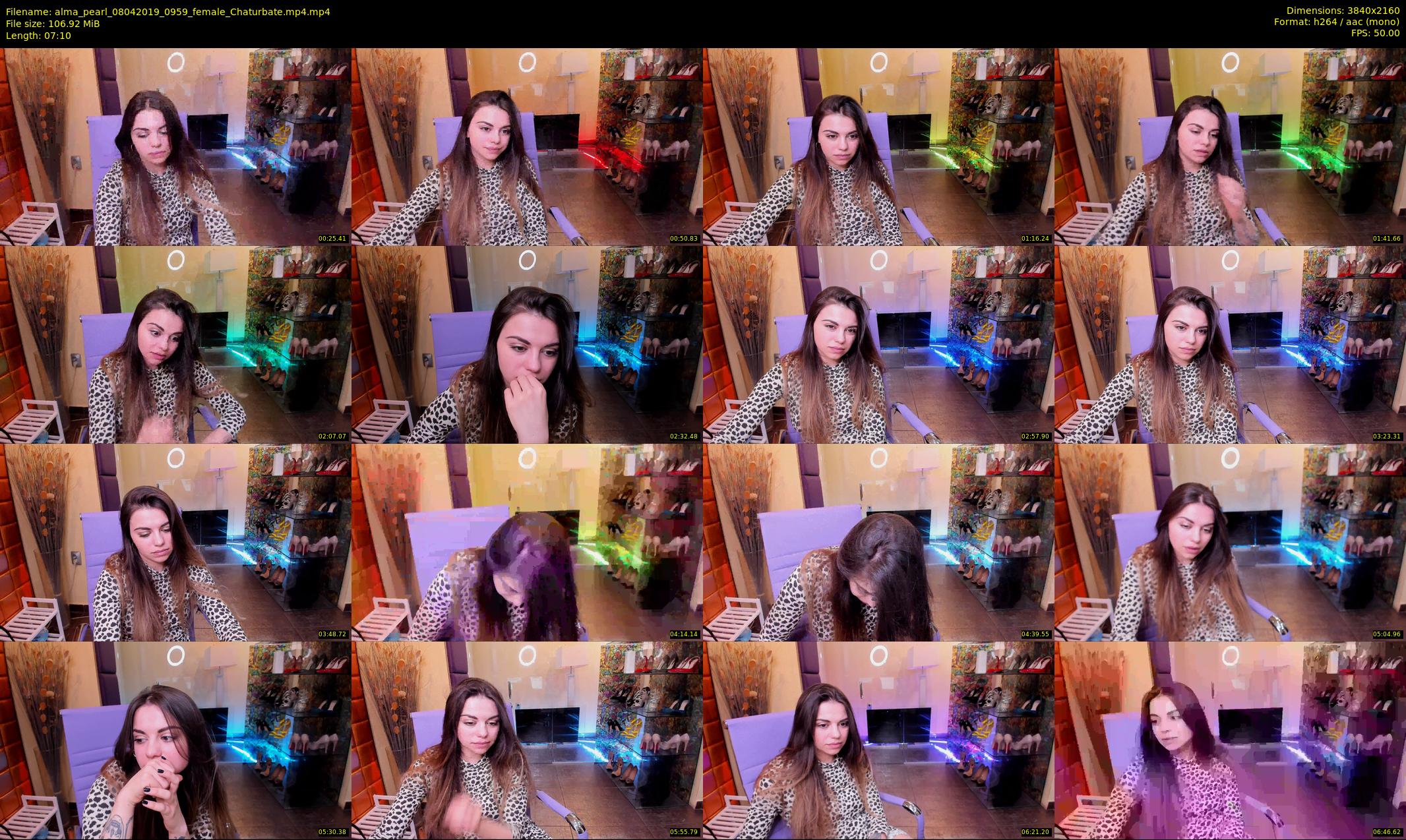 alma_pearl — 8 minute Chaturbate female cam show recording, 4K, Apr 8, 2019