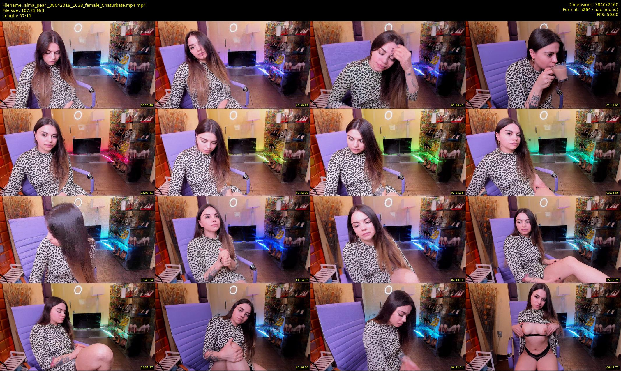 alma_pearl — 8 minute Chaturbate female cam show recording, 4K, Apr 8, 2019