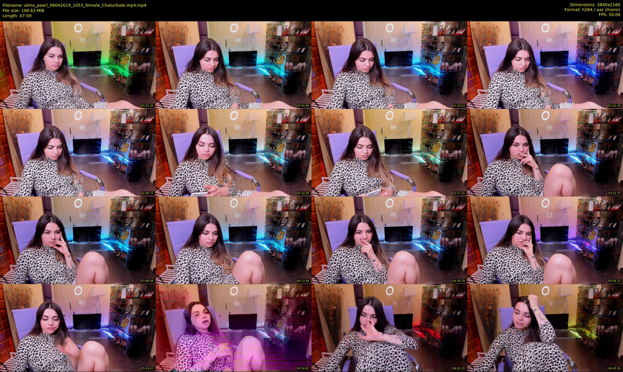 alma_pearl — 8 minute Chaturbate female cam show recording, 4K, Apr 8, 2019