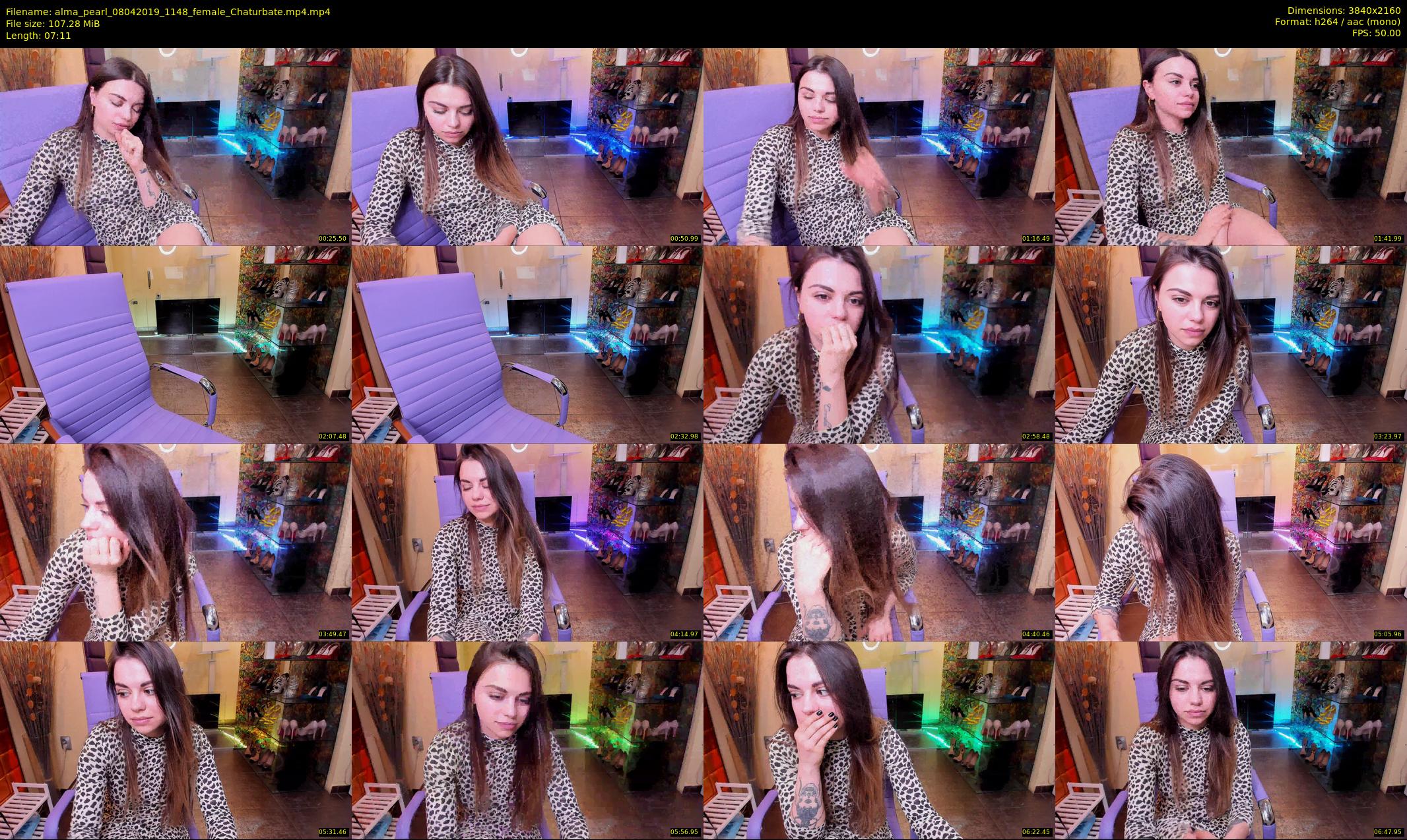 alma_pearl — 8 minute Chaturbate female cam show recording, 4K, Apr 8, 2019