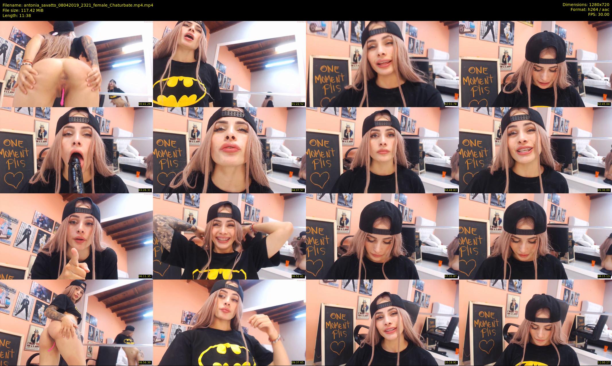 antonia_savatto — 12 minute Chaturbate female cam show recording, 720p, Apr 8, 2019