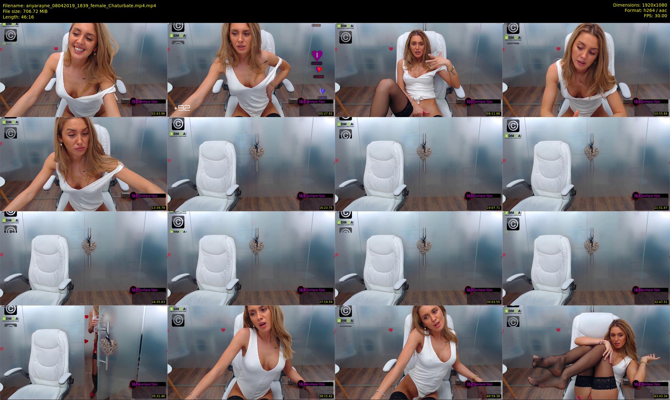 anyarayne — 47 minute Chaturbate female cam show recording, 1080p, Apr 8, 2019