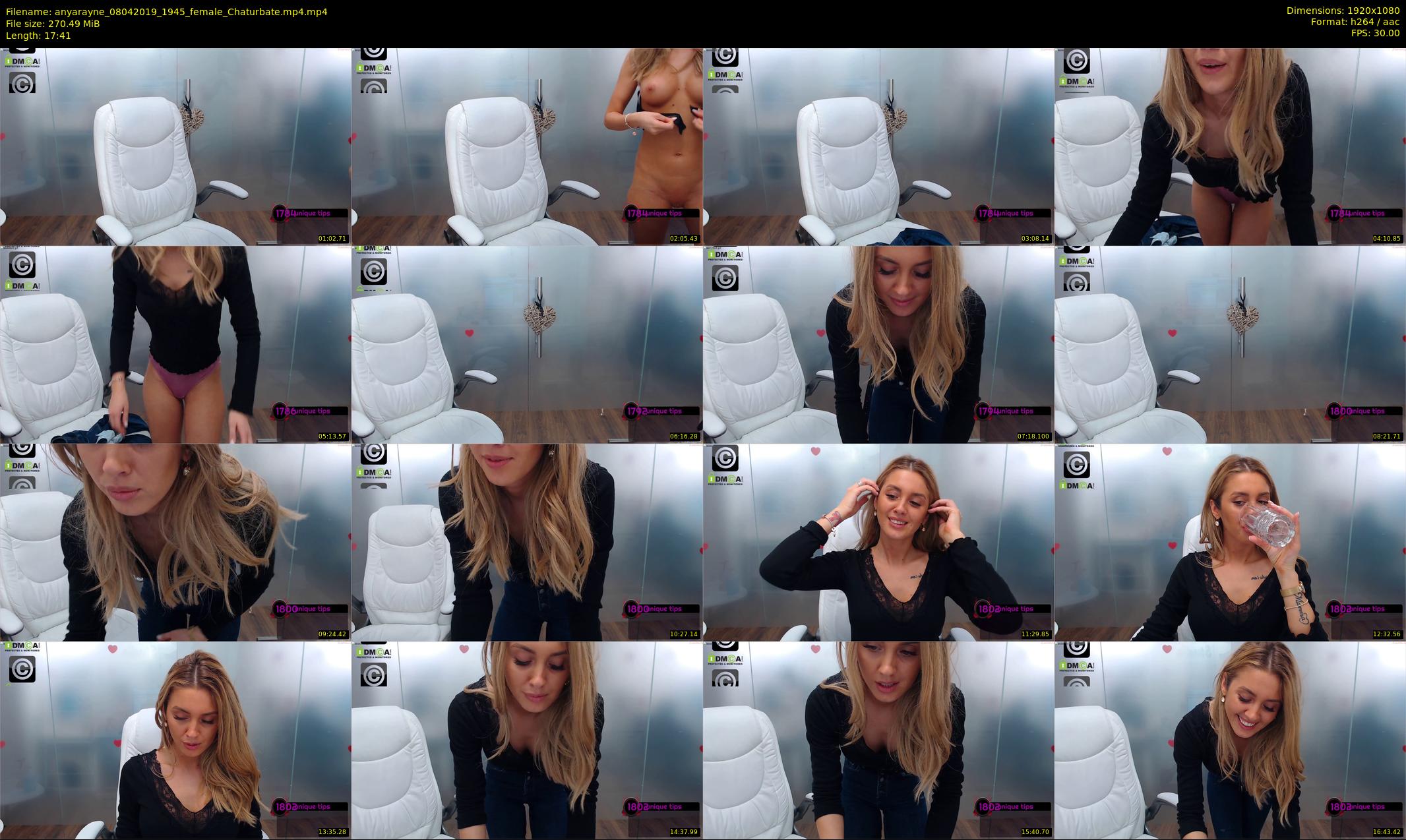 anyarayne — 18 minute Chaturbate female cam show recording, 1080p, Apr 8, 2019