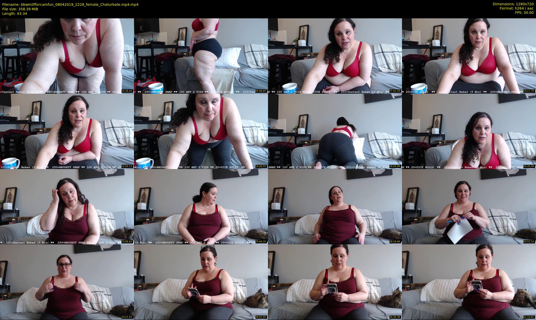 bbwmilfforcamfun — 44 minute Chaturbate female cam show recording, 720p, Apr 8, 2019