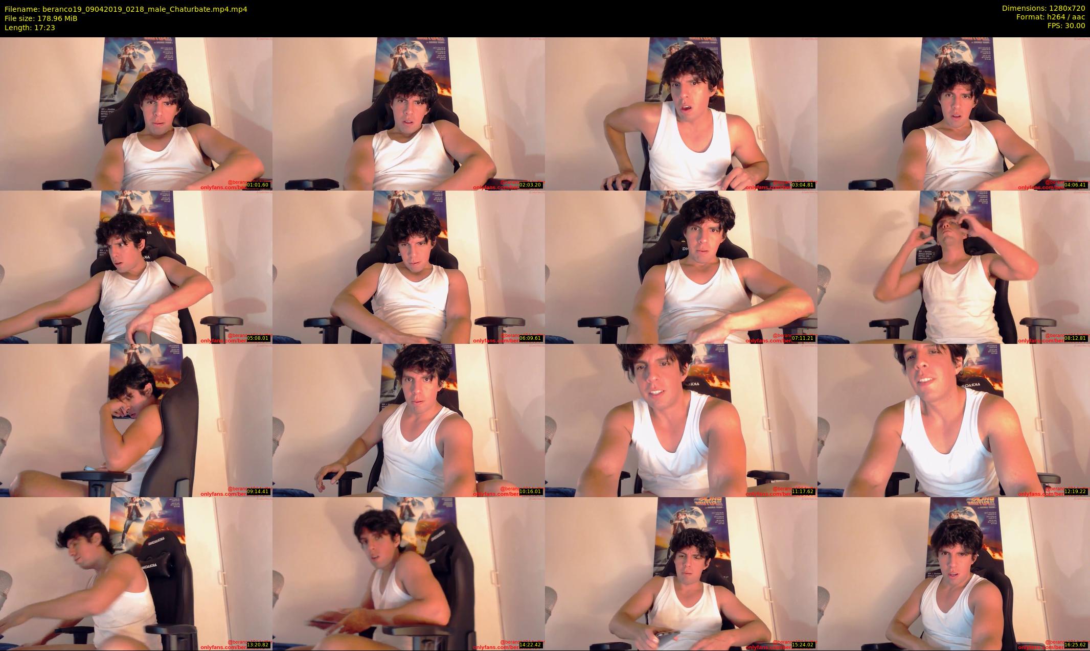beranco19 — 18 minute Chaturbate male cam show recording, 720p, Apr 9, 2019