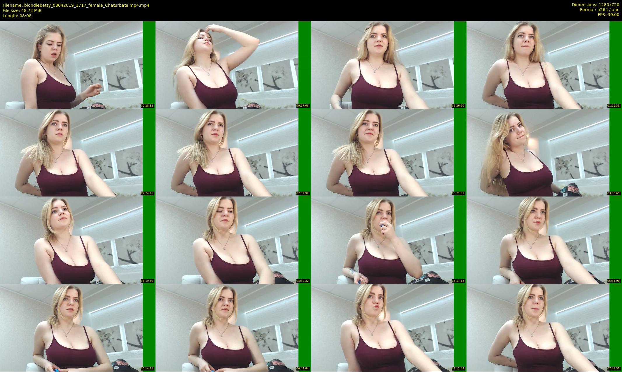 blondiebetsy — 9 minute Chaturbate female cam show recording, 720p, Apr 8, 2019