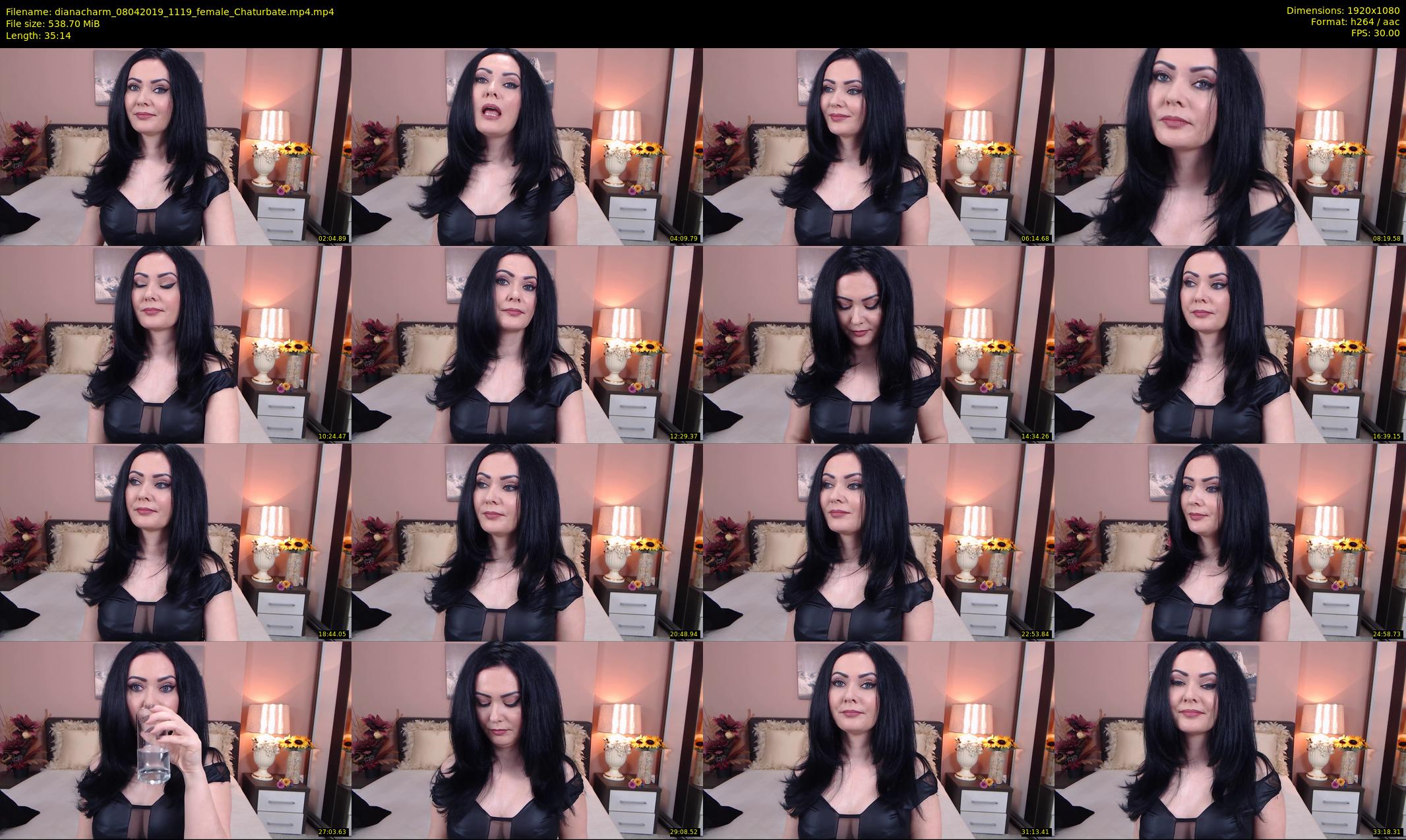 dianacharm — 36 minute Chaturbate female cam show recording, 1080p, Apr 8, 2019