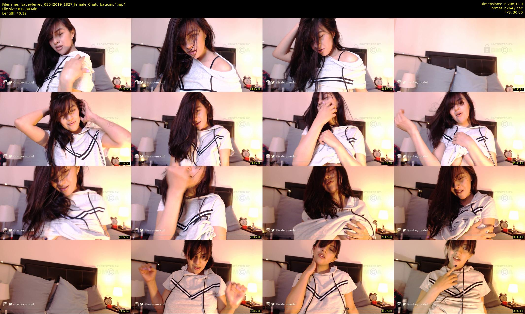 isabeyferrec — 41 minute Chaturbate female cam show recording, 1080p, Apr 8, 2019
