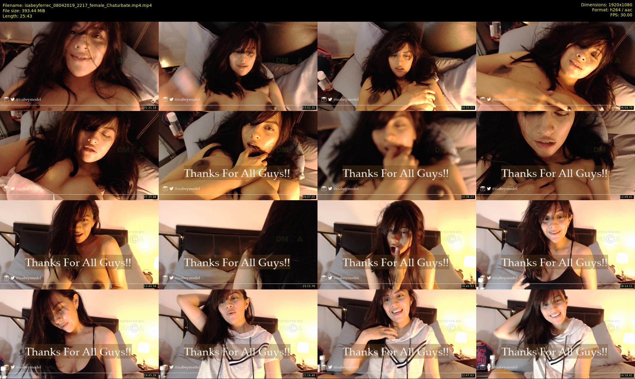 isabeyferrec — 26 minute Chaturbate female cam show recording, 1080p, Apr 8, 2019