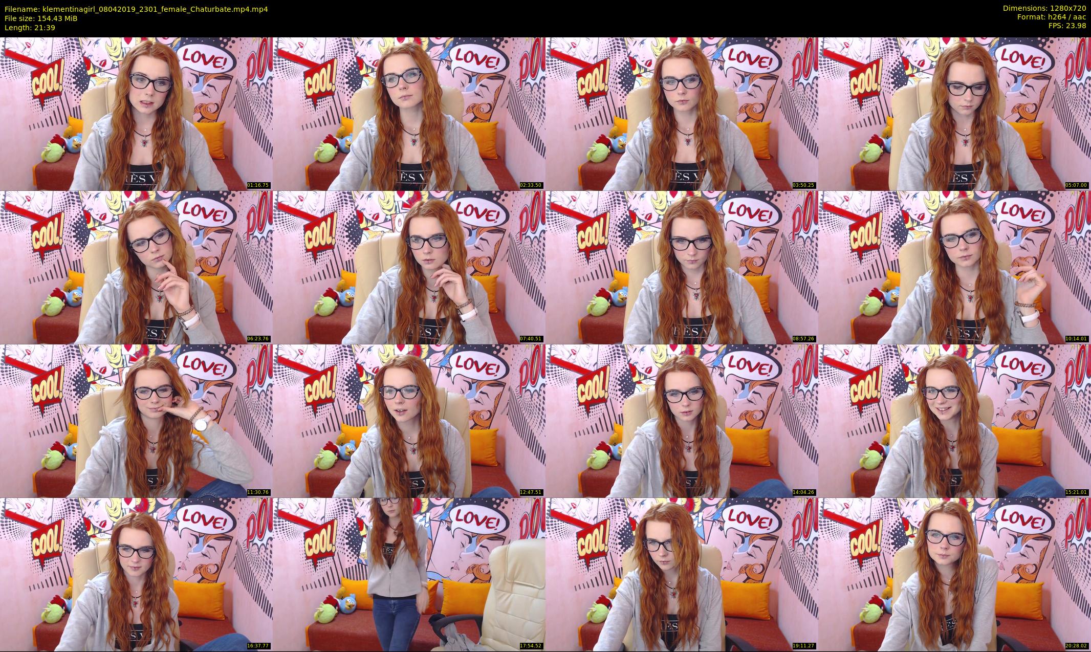 klementinagirl — 22 minute Chaturbate female cam show recording, 720p, Apr 8, 2019