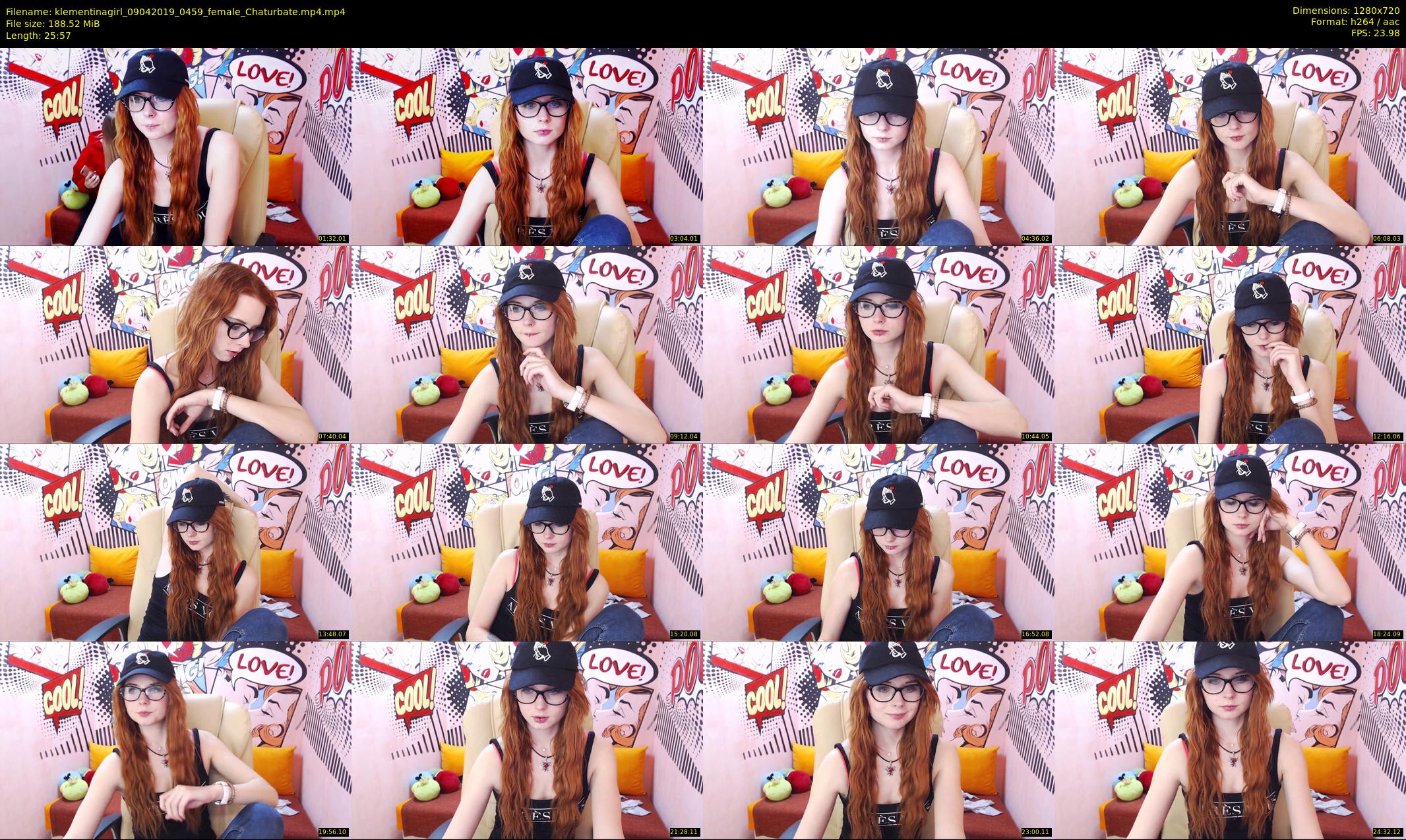 klementinagirl — 26 minute Chaturbate female cam show recording, 720p, Apr 9, 2019