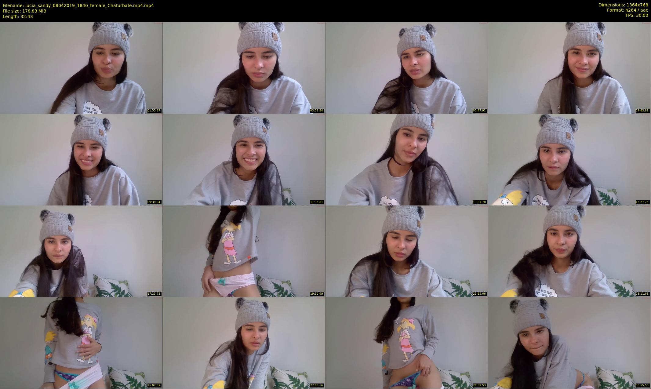 lucia_sandy — 33 minute Chaturbate female cam show recording, 720p, Apr 8, 2019