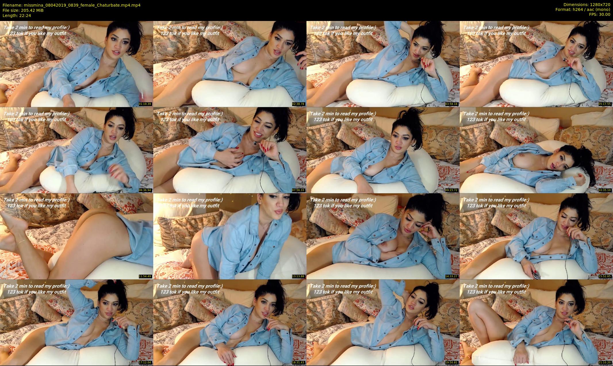 missmina — 23 minute Chaturbate female cam show recording, 720p, Apr 8, 2019