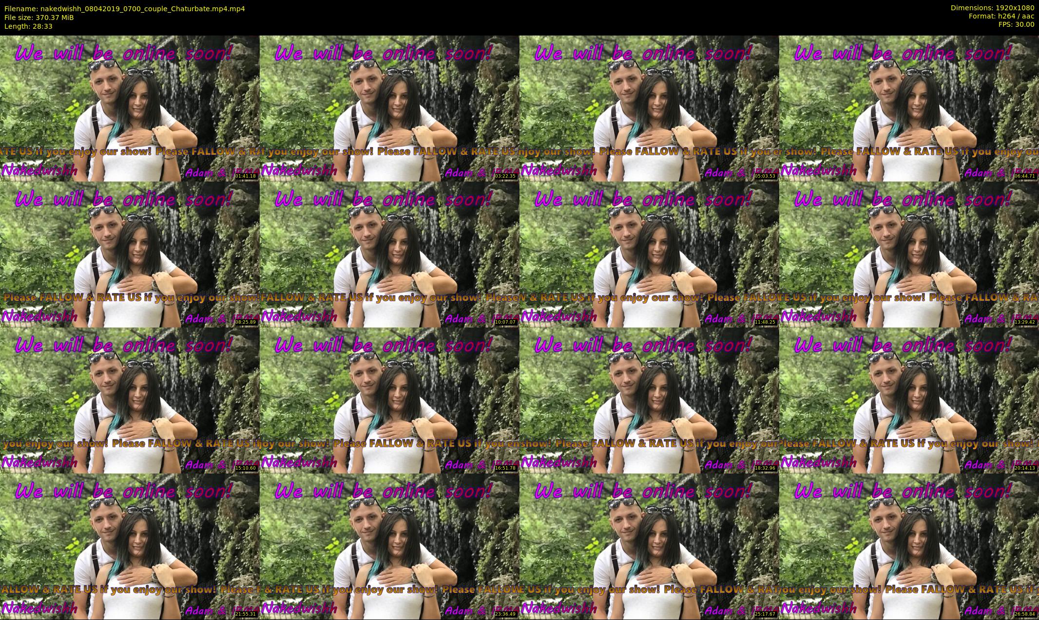 nakedwishh — 29 minute Chaturbate couple cam show recording, 1080p, Apr 8, 2019