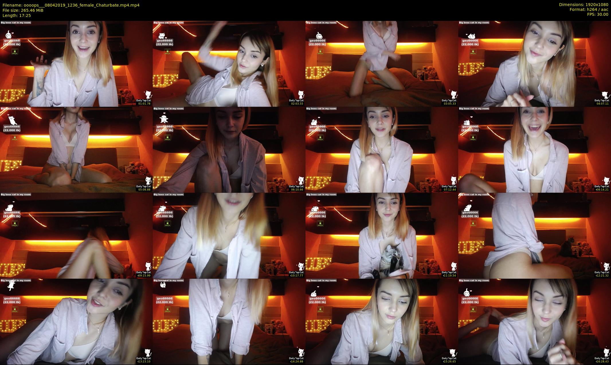 oooops__ — 18 minute Chaturbate female cam show recording, 1080p, Apr 8, 2019