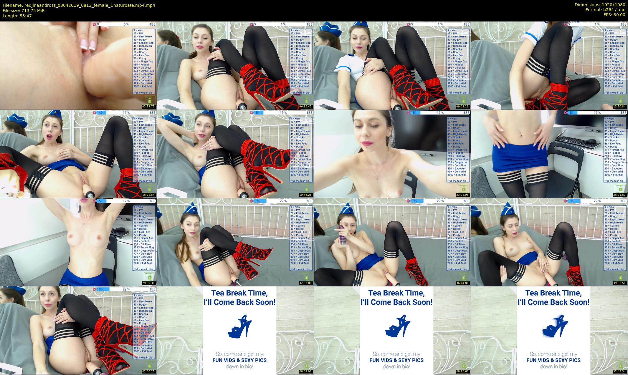 redjinaandross — 56 minute Chaturbate couple cam show recording, 1080p, Apr 8, 2019