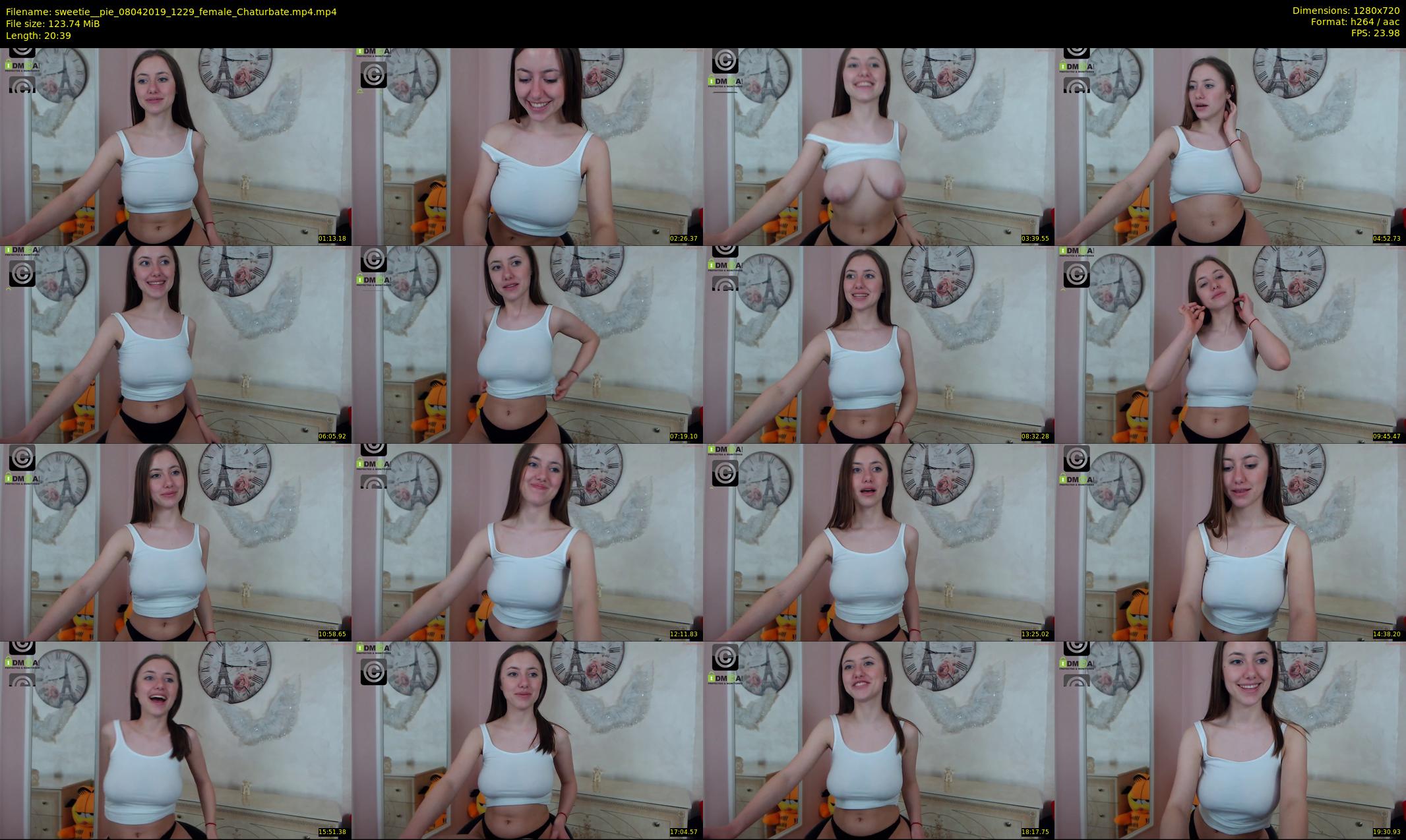 sweetie__pie — 21 minute Chaturbate female cam show recording, 720p, Apr 8, 2019
