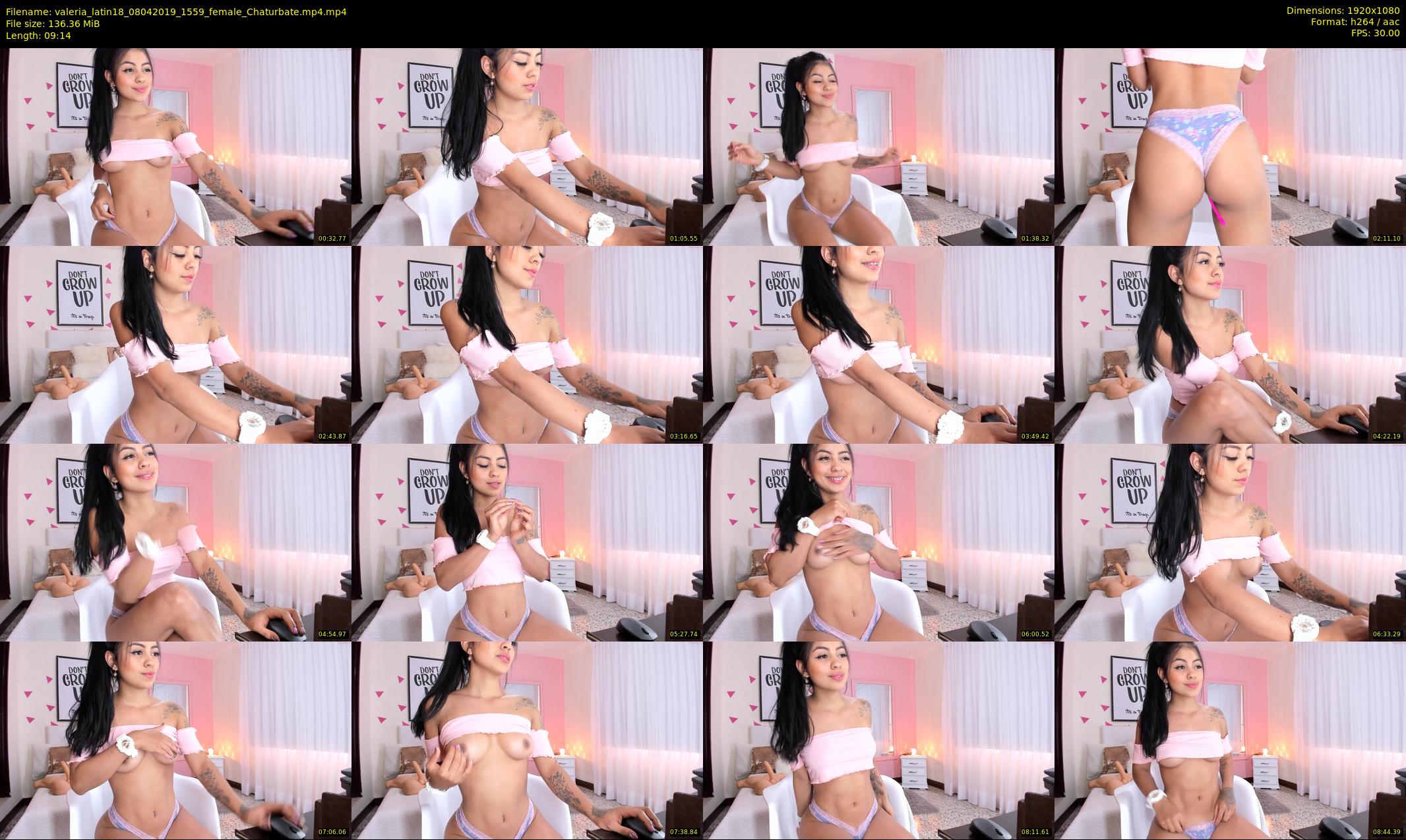 valeria_latin18 — 10 minute Chaturbate female cam show recording, 1080p, Apr 8, 2019