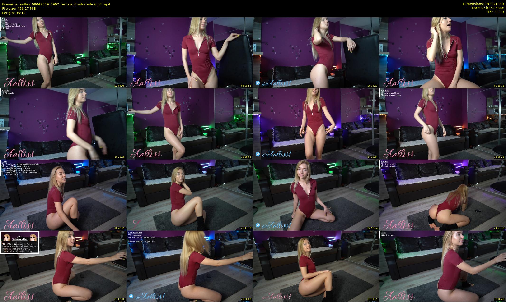 aalliss — 36 minute Chaturbate female cam show recording, 1080p, Apr 9, 2019