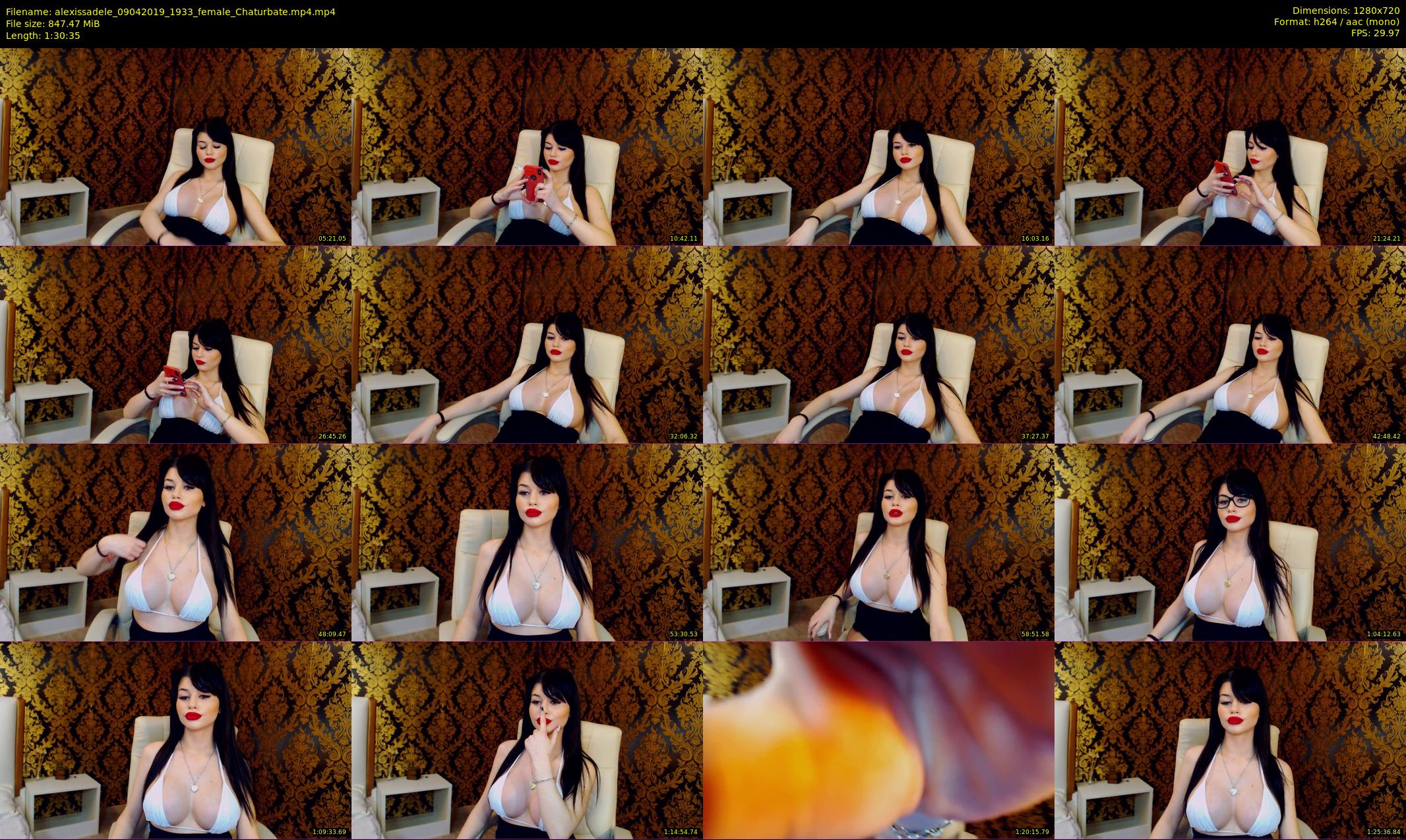 alexissadele — 91 minute Chaturbate female cam show recording, 720p, Apr 9, 2019