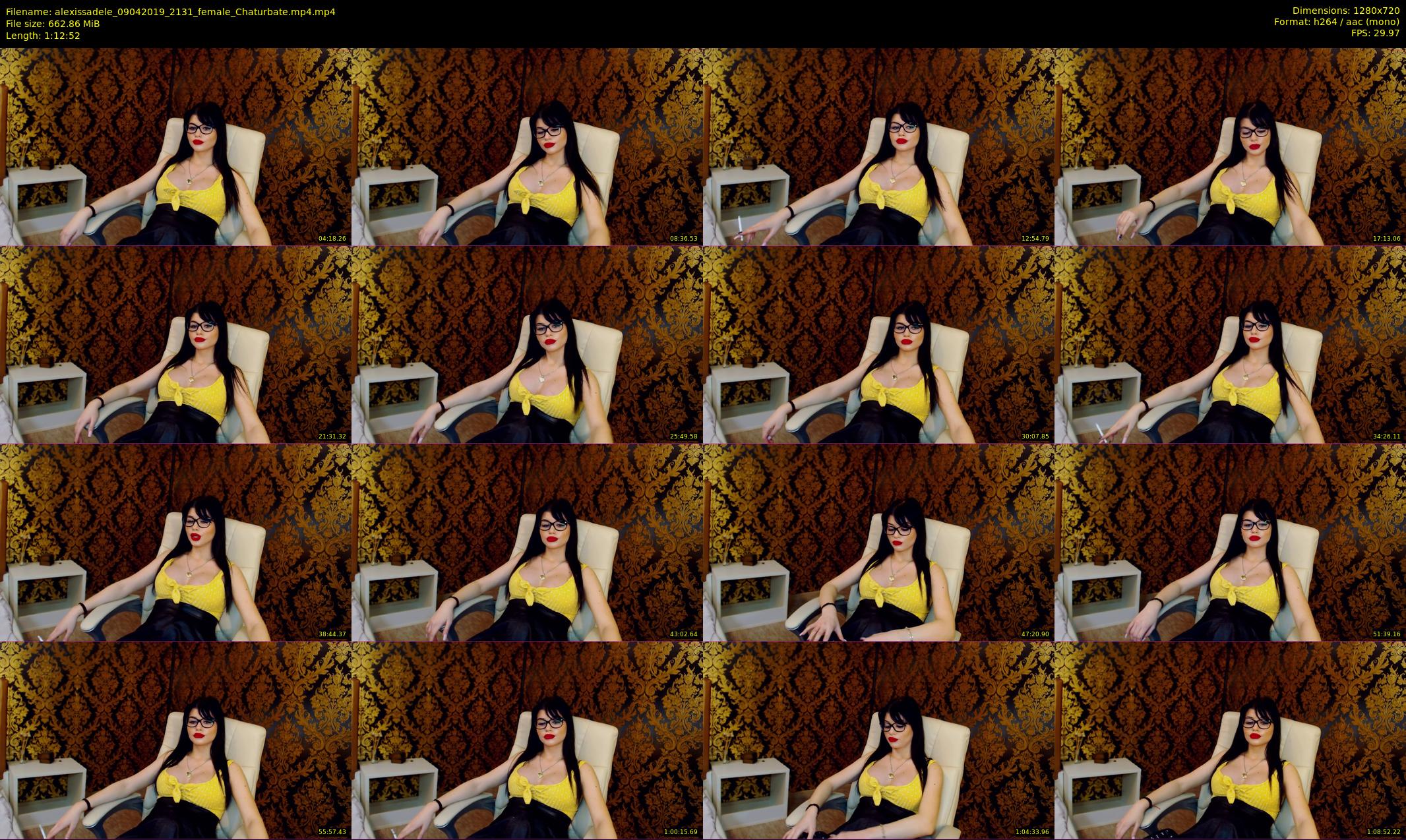 alexissadele — 73 minute Chaturbate female cam show recording, 720p, Apr 9, 2019