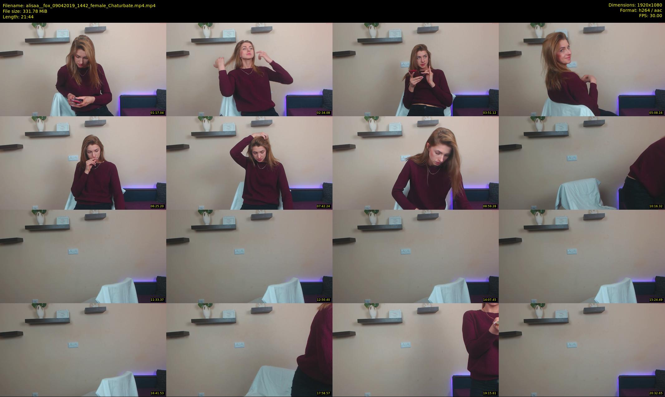 alisaa__fox — 22 minute Chaturbate female cam show recording, 1080p, Apr 9, 2019