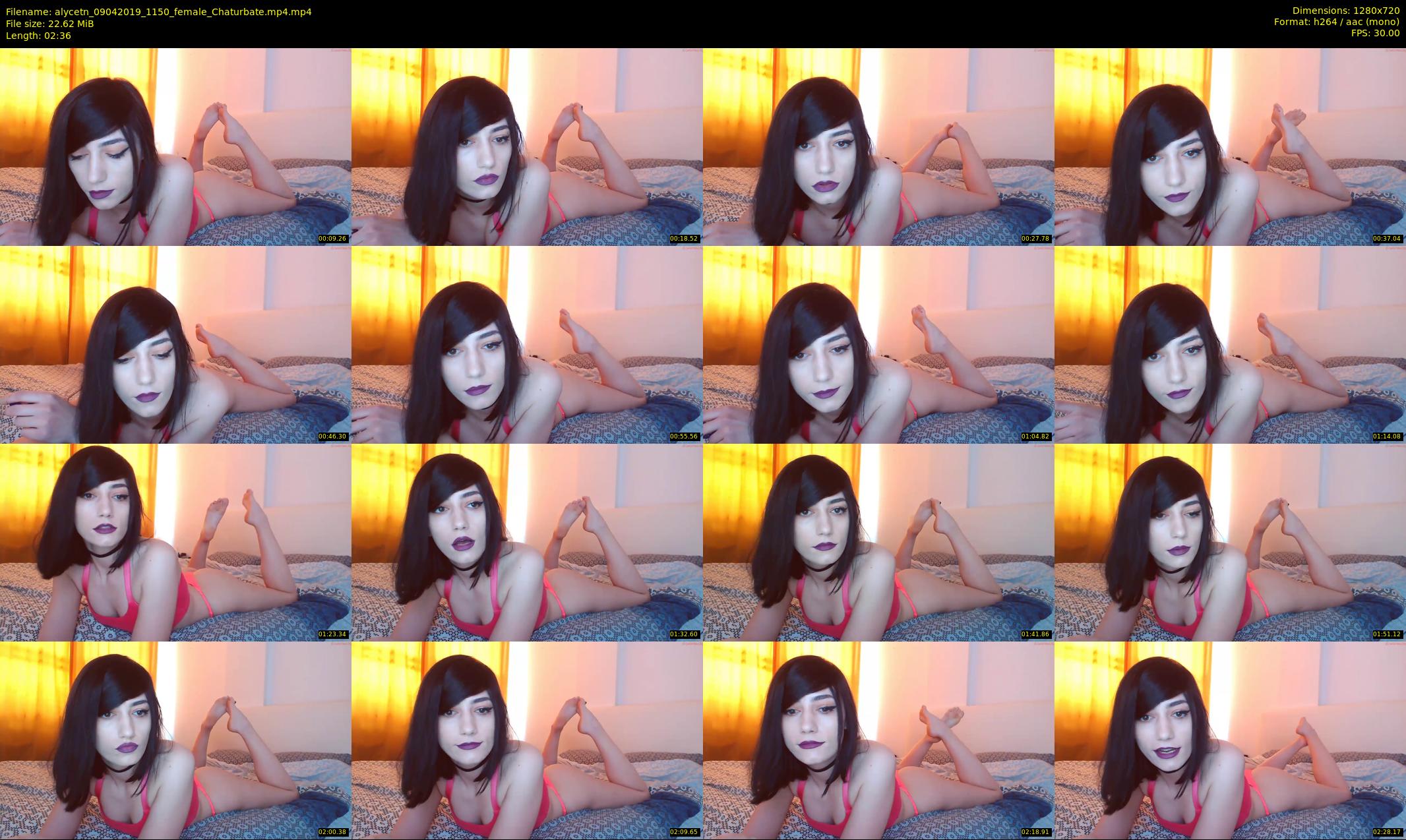 alycetn — 3 minute Chaturbate female cam show recording, 720p, Apr 9, 2019