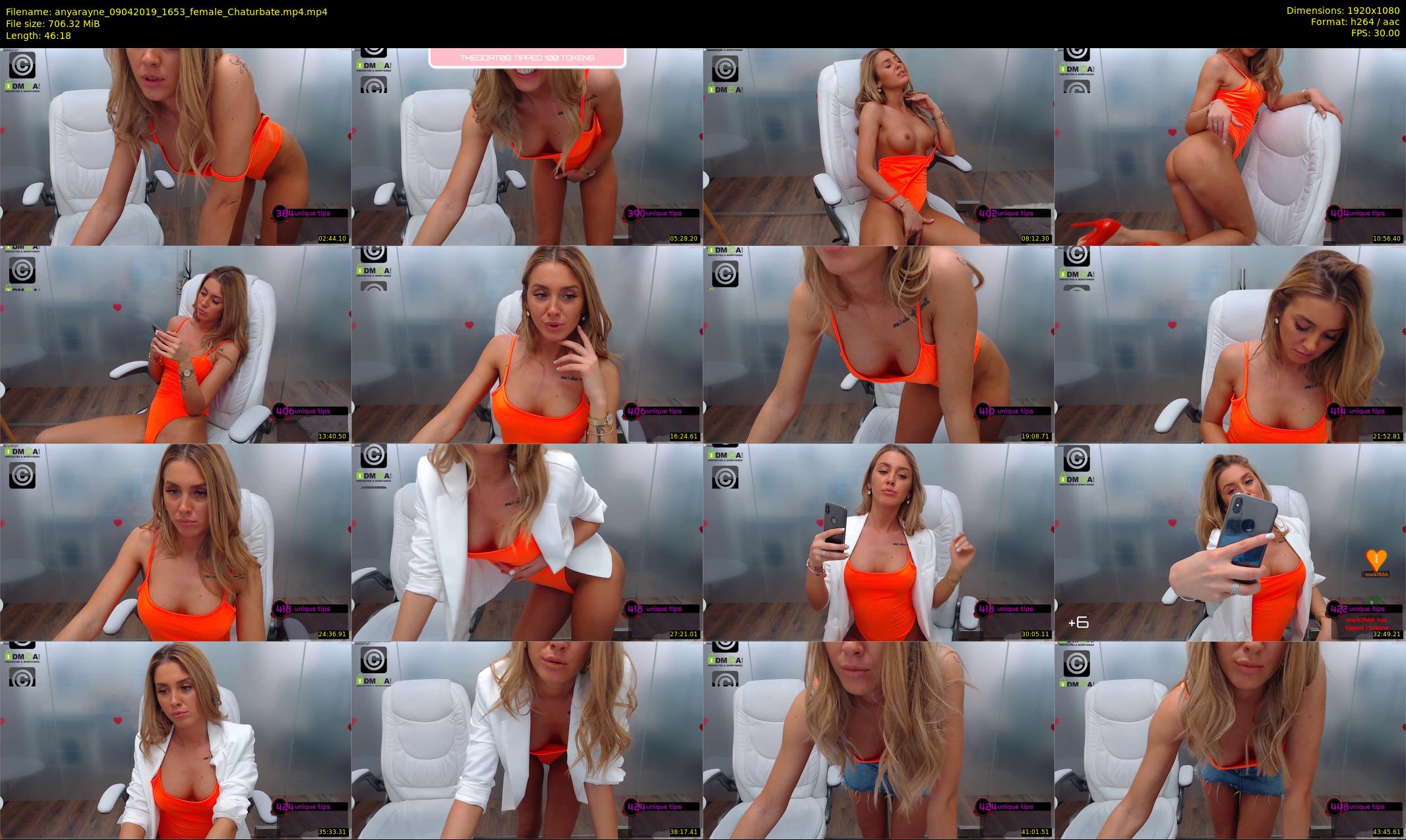 anyarayne — 47 minute Chaturbate female cam show recording, 1080p, Apr 9, 2019