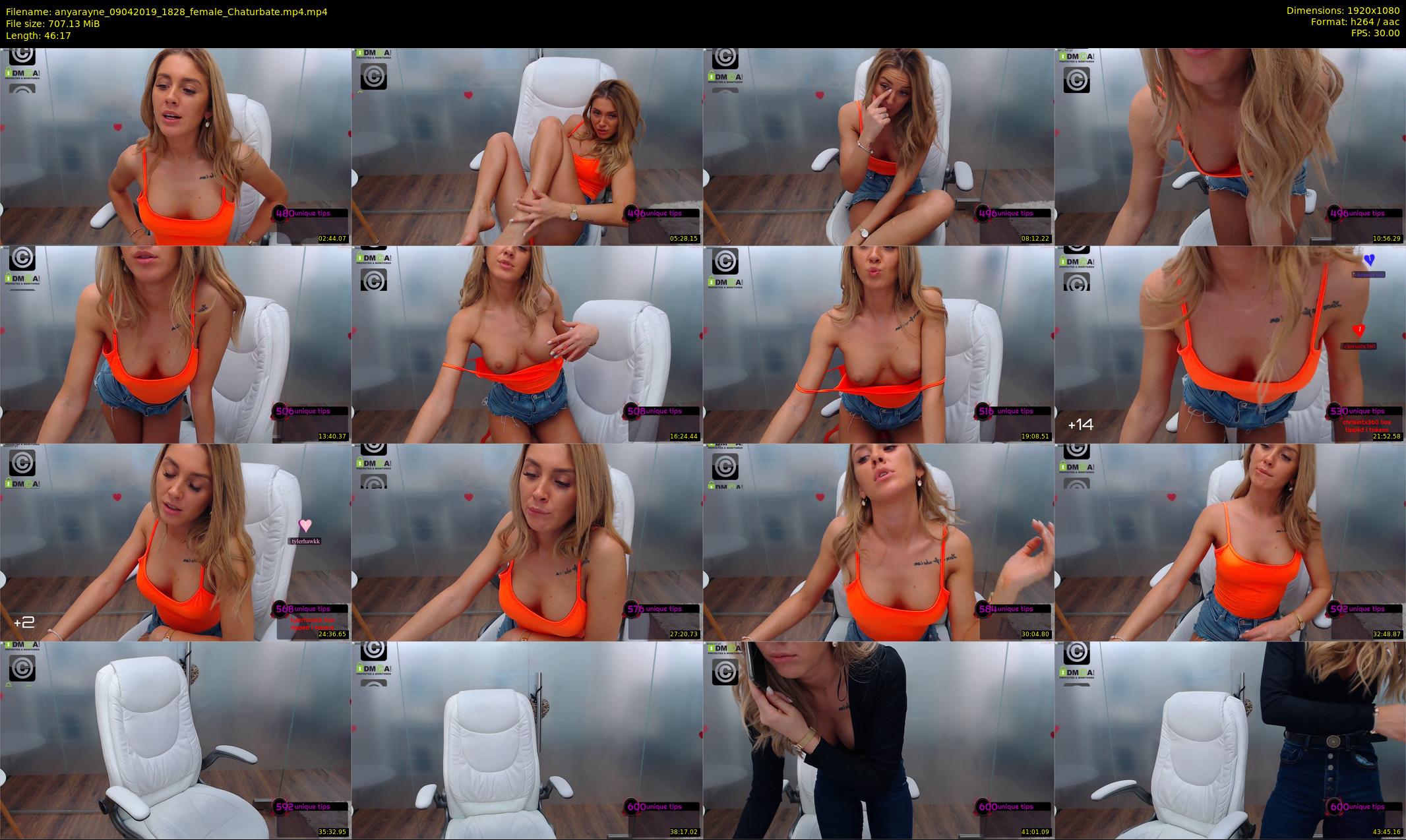 anyarayne — 47 minute Chaturbate female cam show recording, 1080p, Apr 9, 2019