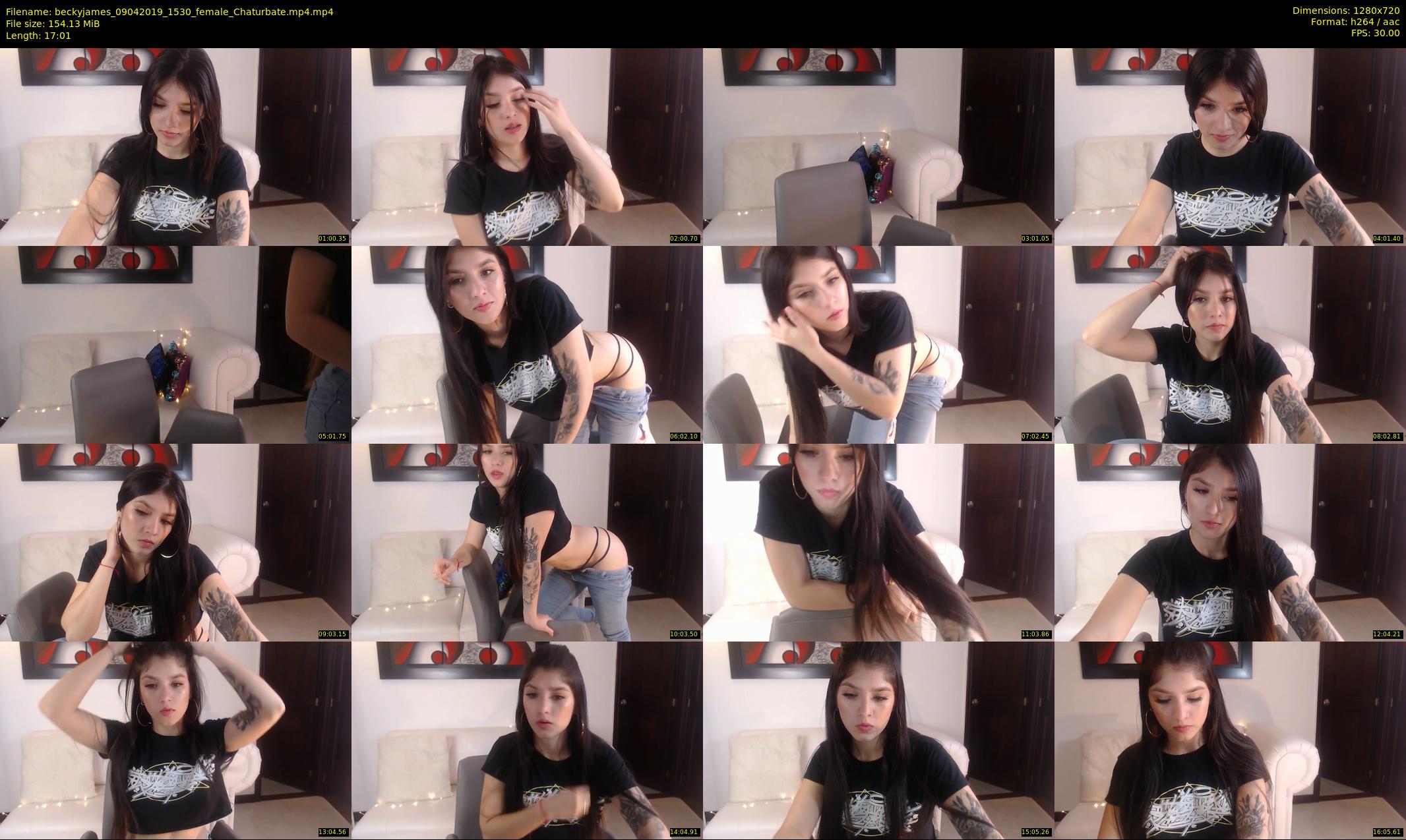 beckyjames — 18 minute Chaturbate female cam show recording, 720p, Apr 9, 2019