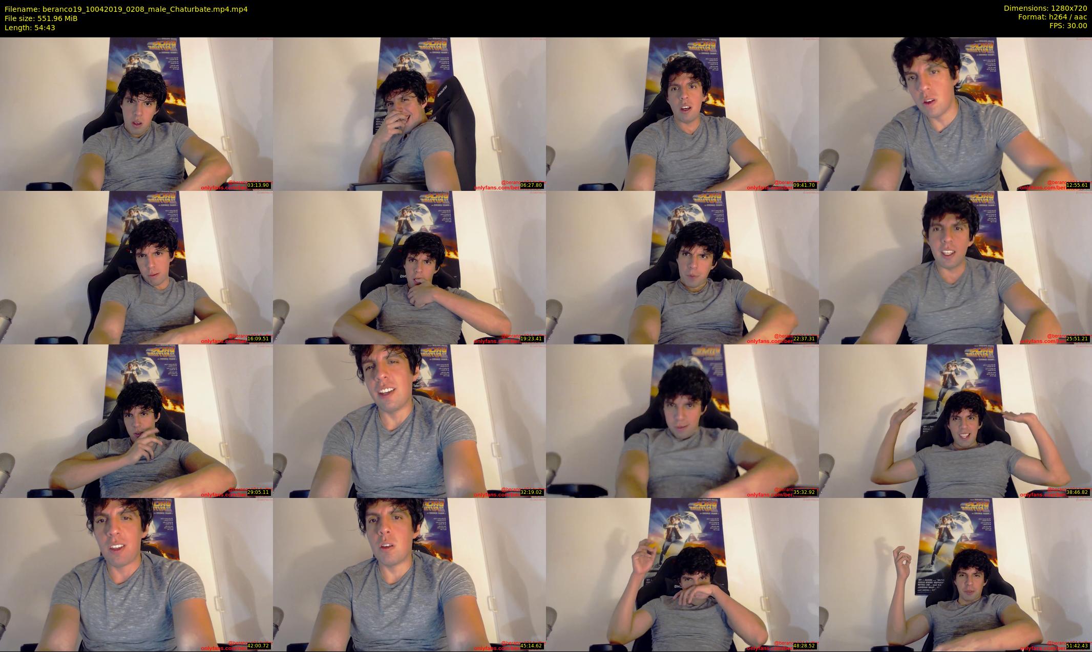 beranco19 — 55 minute Chaturbate male cam show recording, 720p, Apr 10, 2019