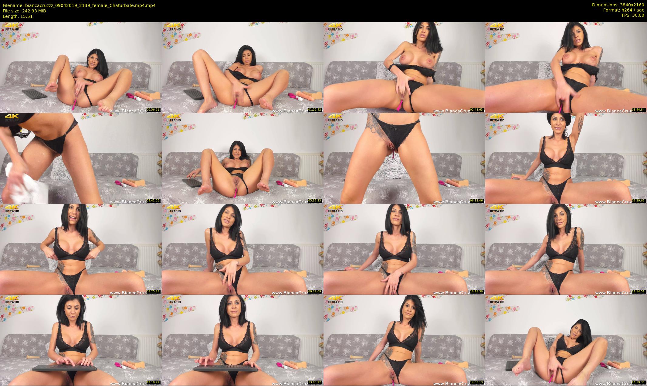 biancacruzzz — 16 minute Chaturbate female cam show recording, 4K, Apr 9, 2019