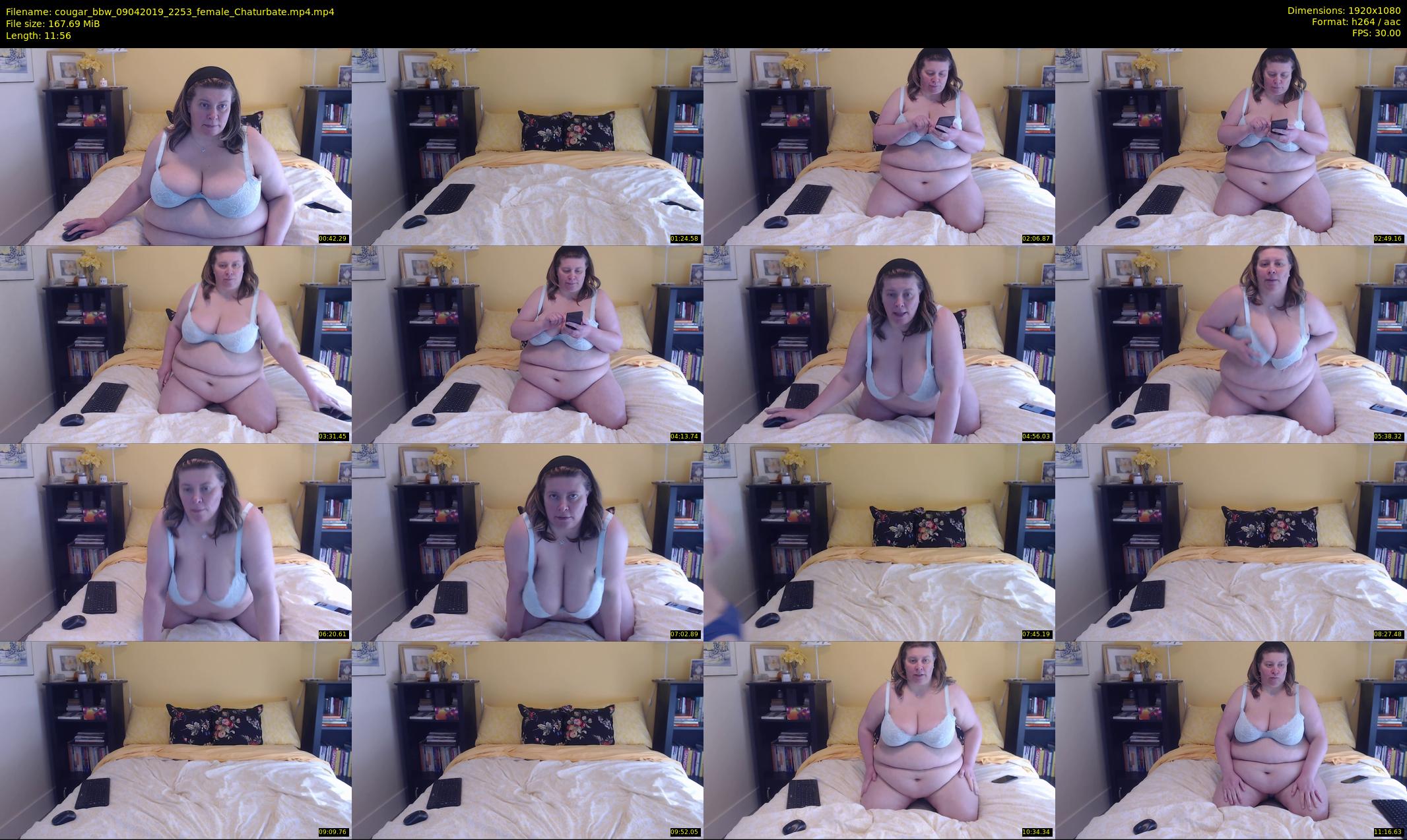 cougar_bbw — 12 minute Chaturbate female cam show recording, 1080p, Apr 9, 2019