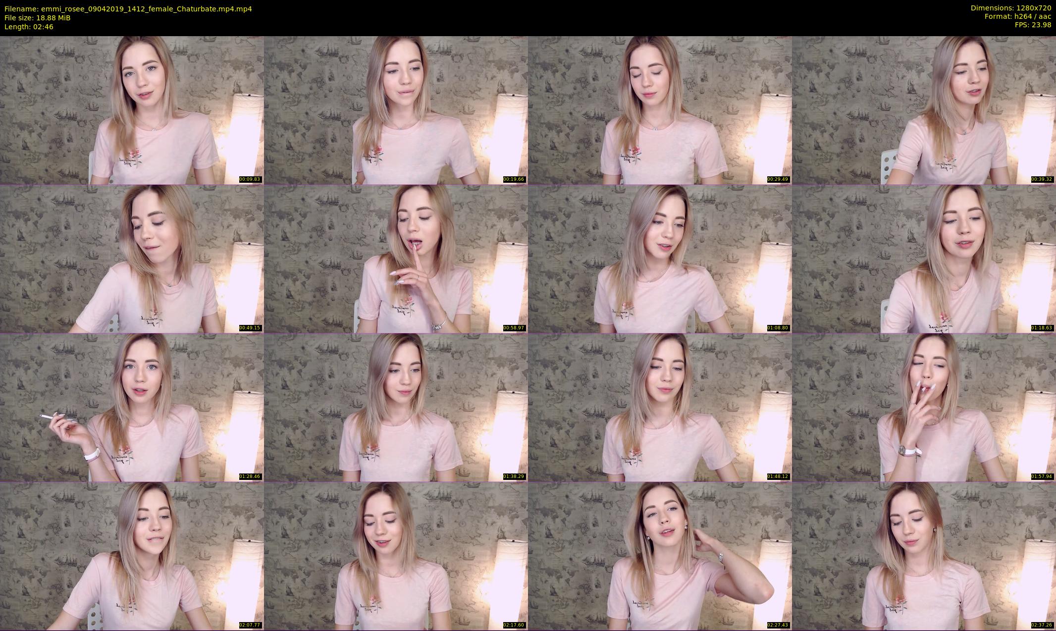 emmi_rosee — 3 minute Chaturbate female cam show recording, 720p, Apr 9, 2019