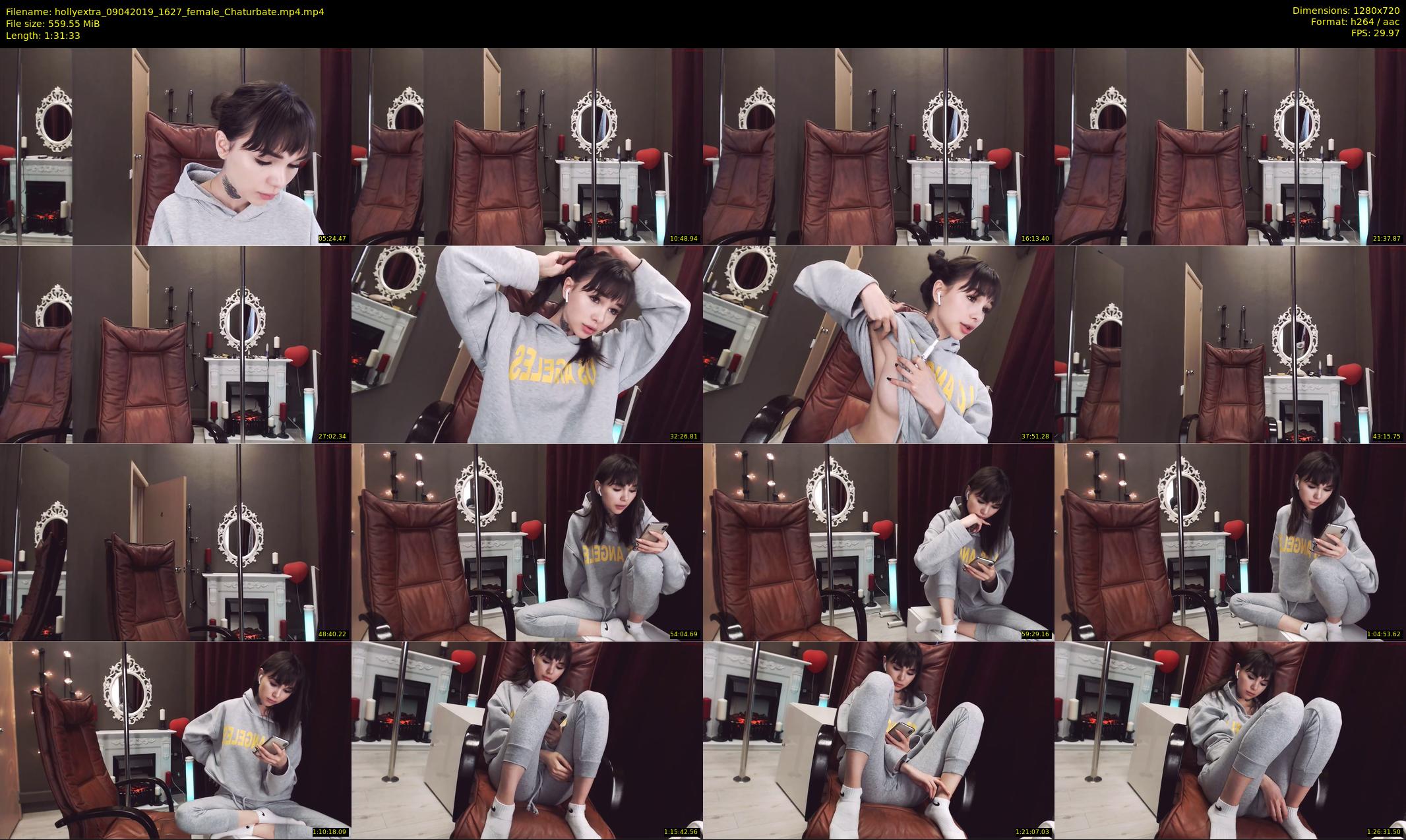 hollyextra — 92 minute Chaturbate female cam show recording, 720p, Apr 9, 2019