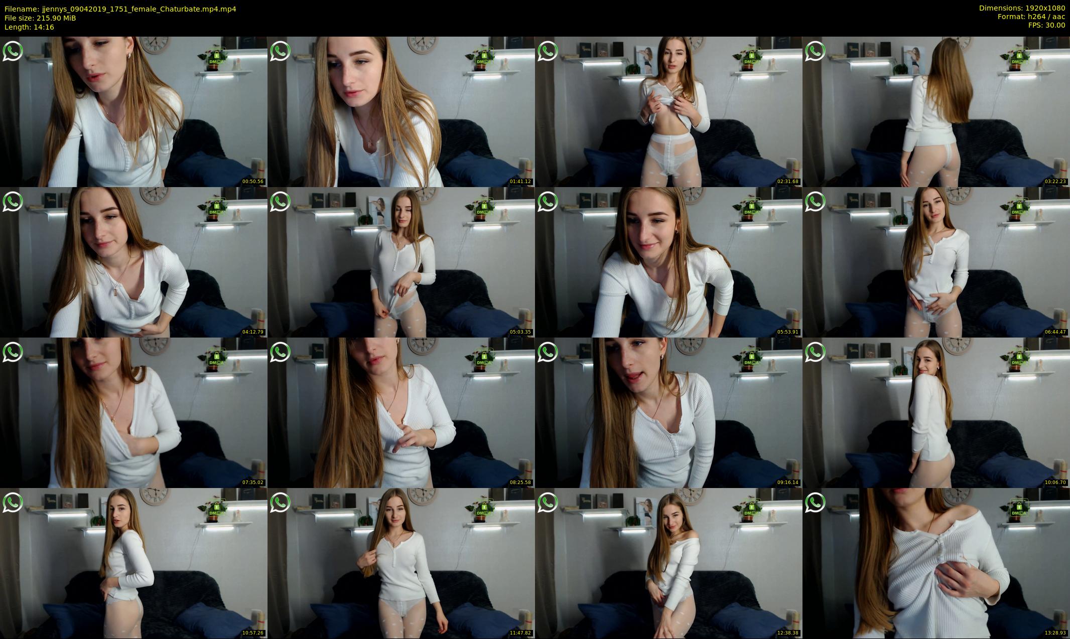 jjennys — 15 minute Chaturbate female cam show recording, 1080p, Apr 9, 2019